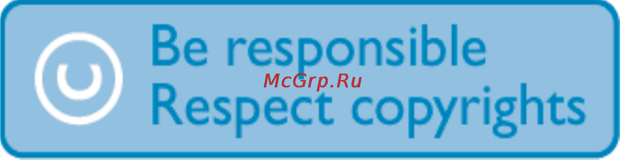 Philips AZ204 [8/24] Be responsible respect copyrights