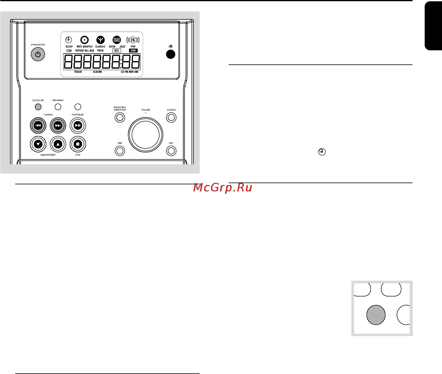 Philips MCM190 [17/19] Часы таймер