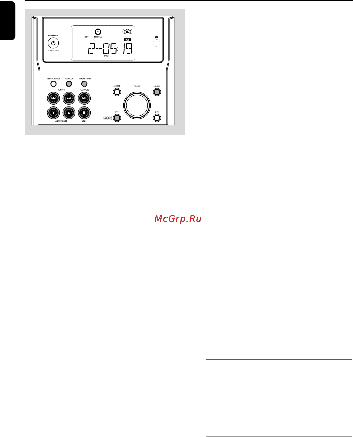 Philips MCM390 [12/21] Работа с cd mp3
