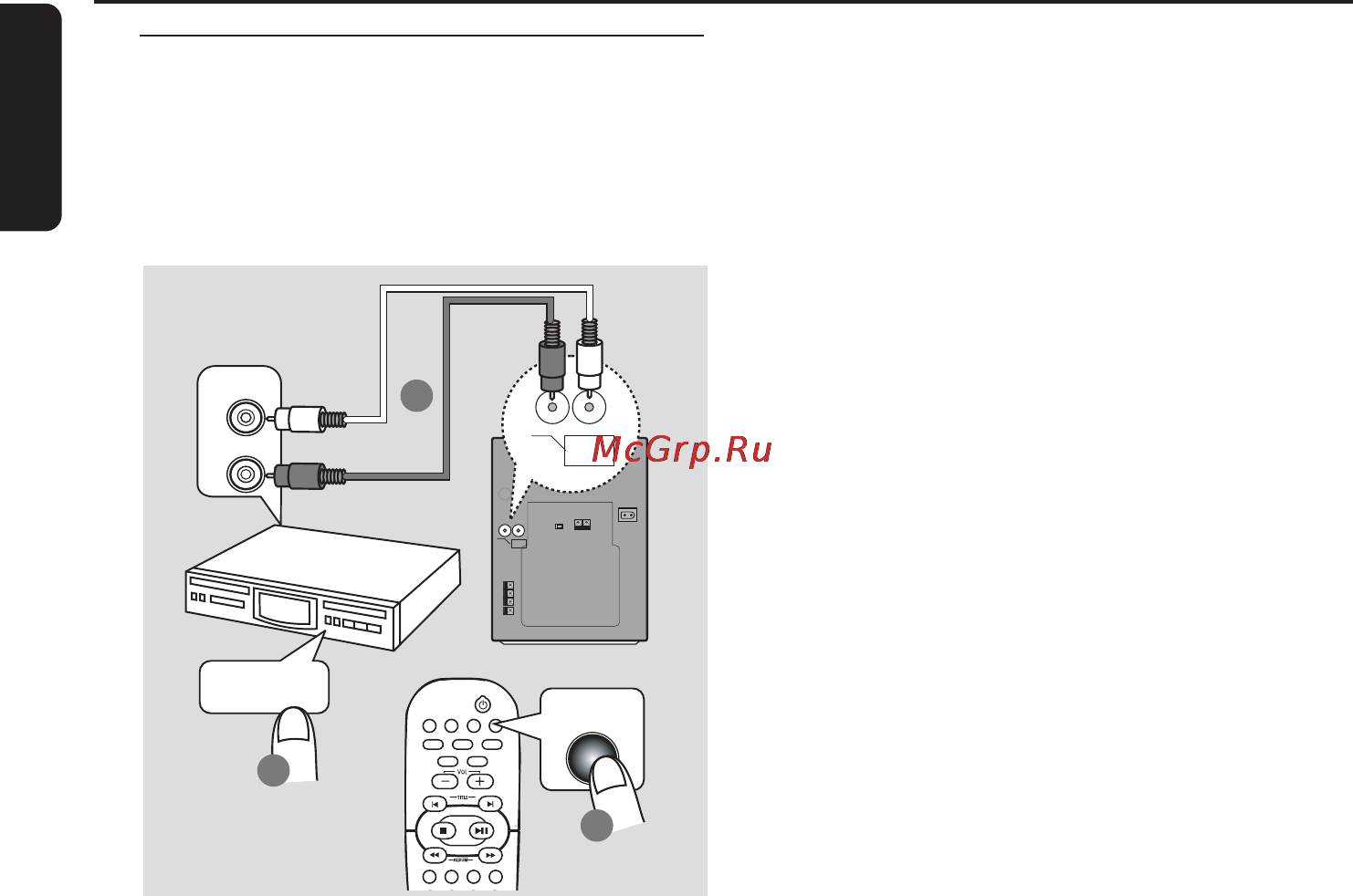 Philips MC-M5/22 [24/26] Подсоединение внешних устройств