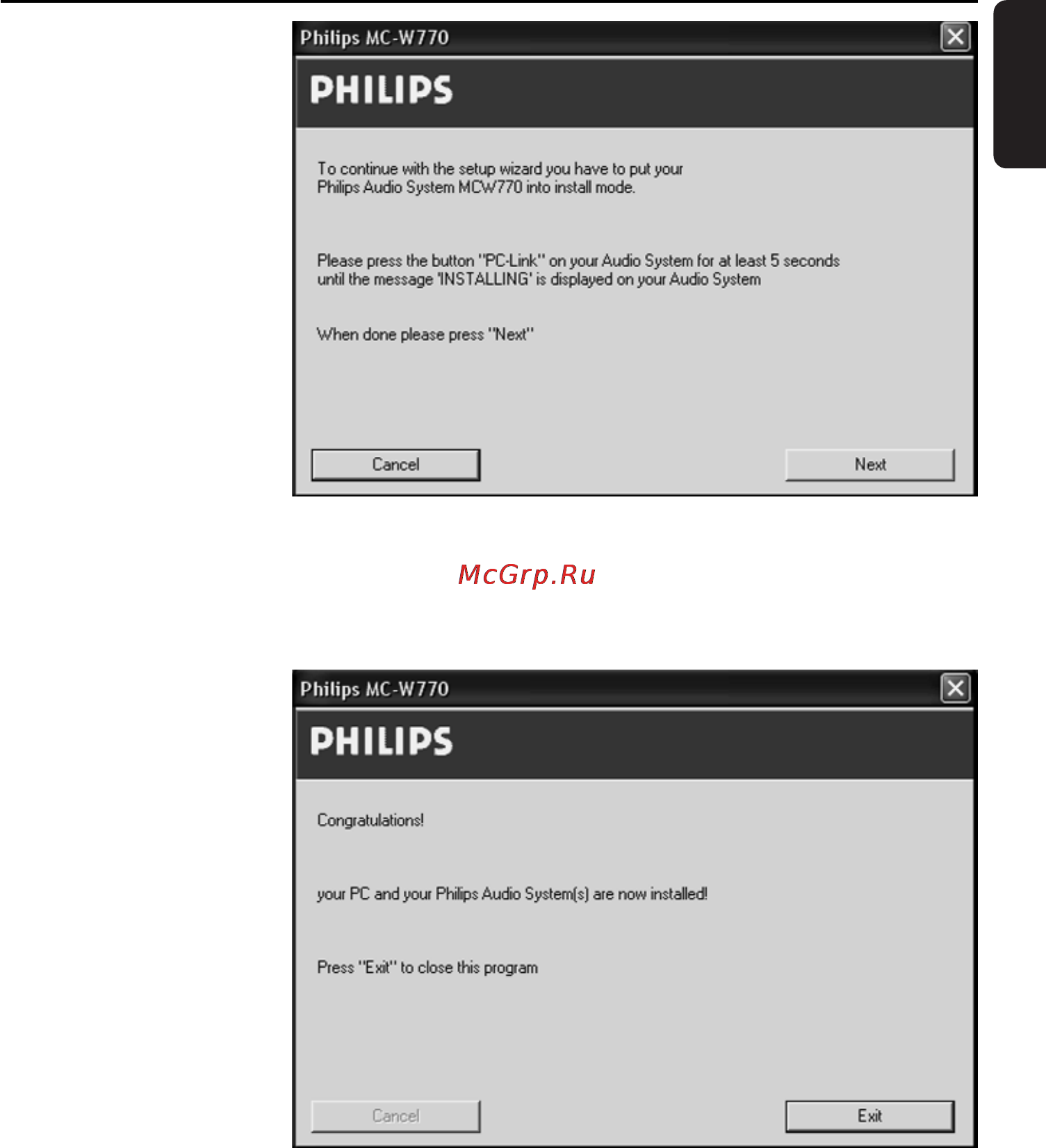 Philips MCW770 [11/60] Беспроволочная компьютерная цепь