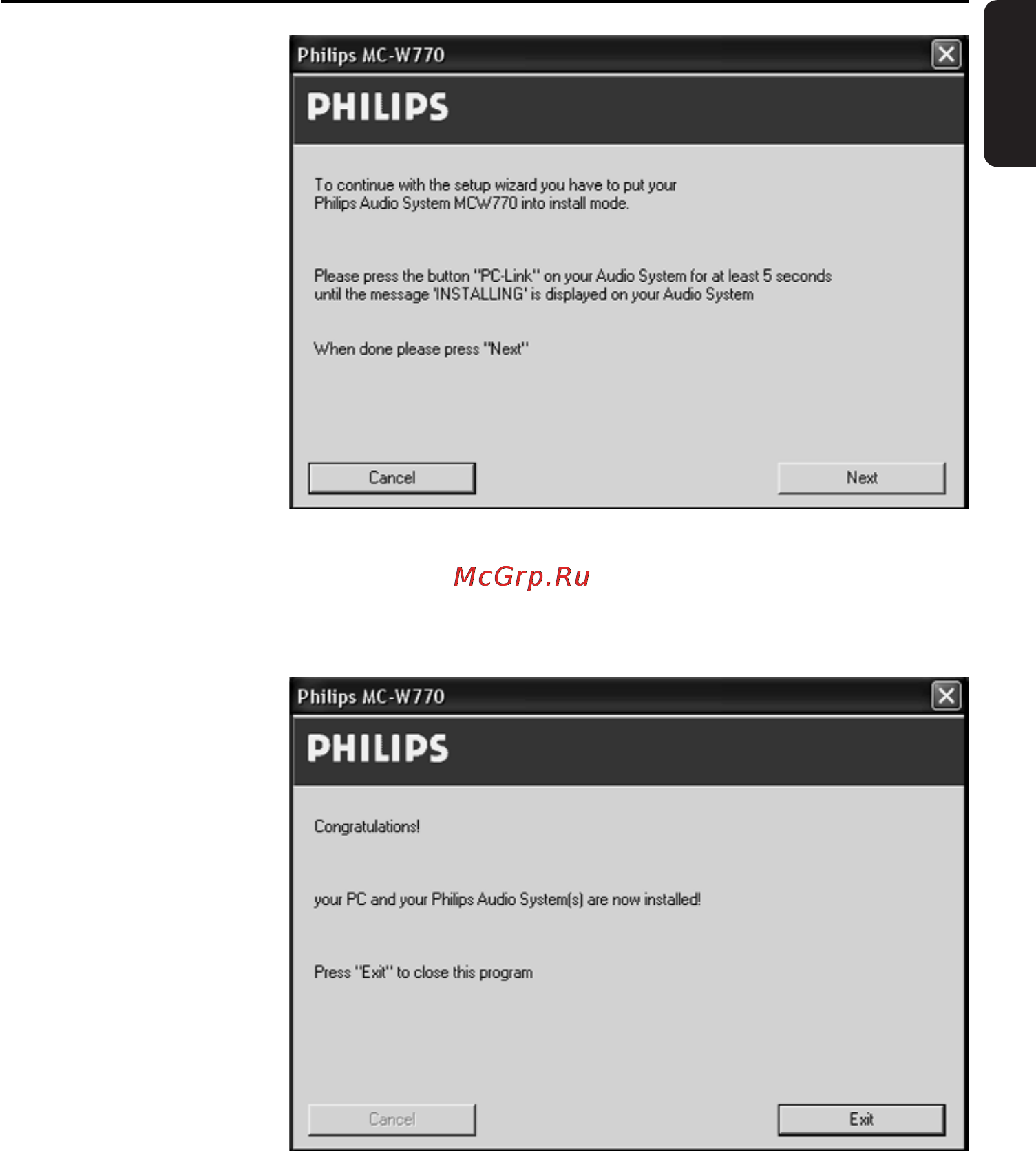 Philips MCW770 [5/60] Обычная установка беспроволочная компьютерная цепь