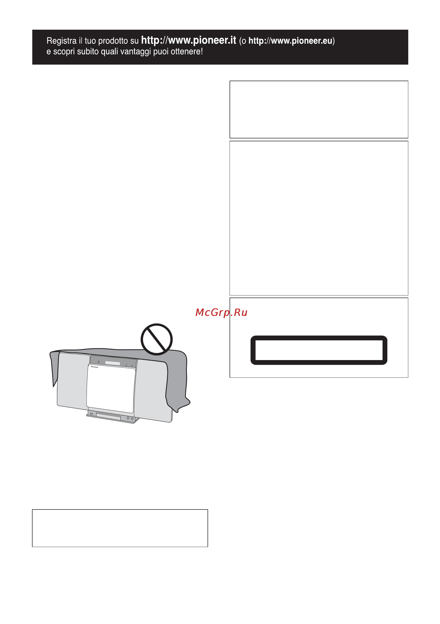 Pioneer X-SMC00-W [110/256] Prodotto laser di classe 1