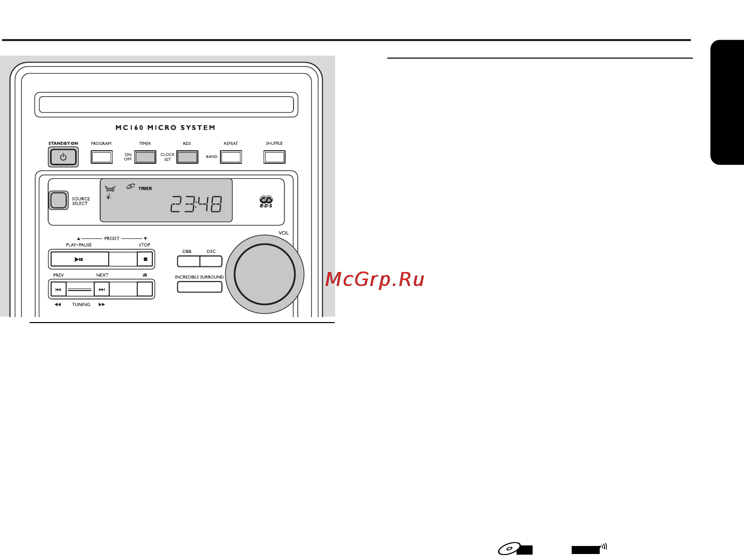 Philips MC160 [19/22] Часы таимер