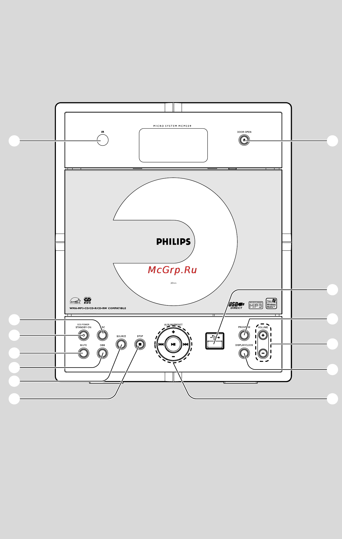 Philips MCM239 Инструкция по эксплуатации онлайн [3/28] 88333