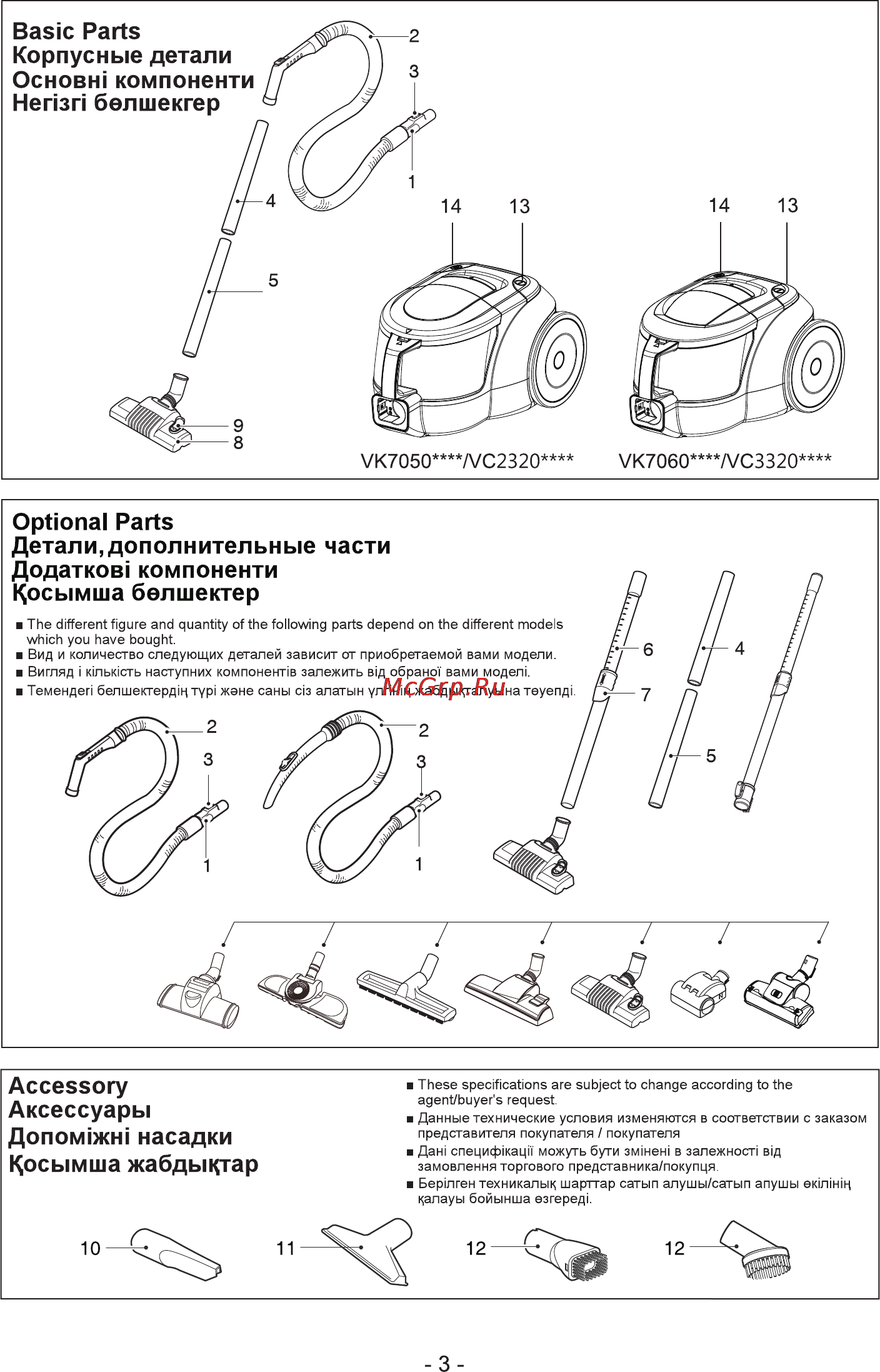 LG VC23201NNTP Инструкция по эксплуатации онлайн [3/13] 88335