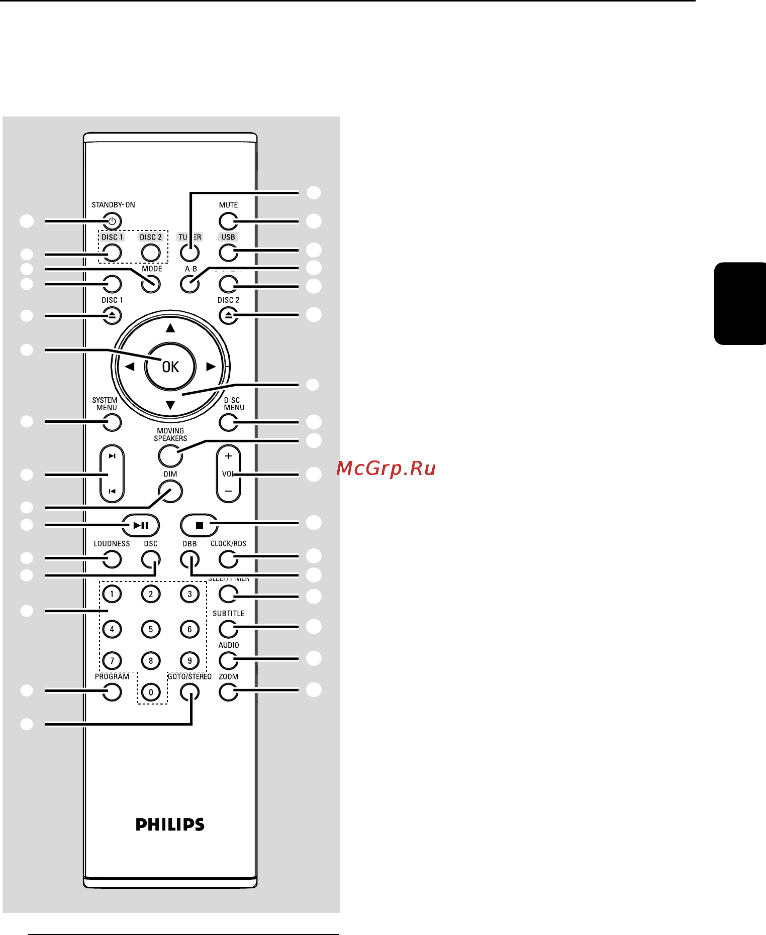 Philips MCD988 [18/48] O 9 cp o
