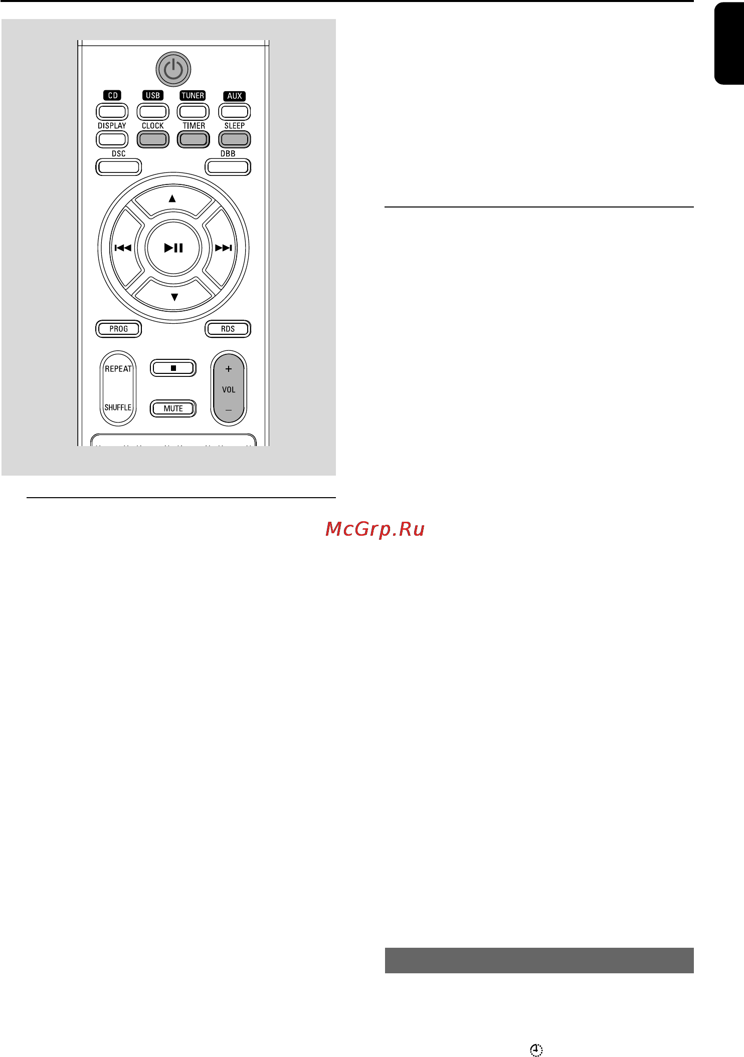 Philips MCM393 [21/26] Часы таймер