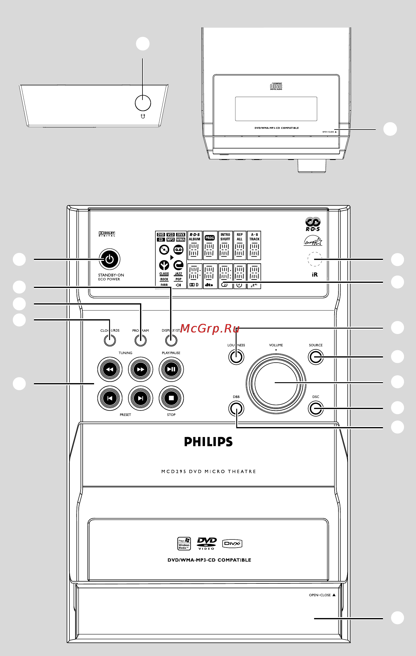 Philips MCD295 Инструкция по эксплуатации онлайн [3/40] 88371