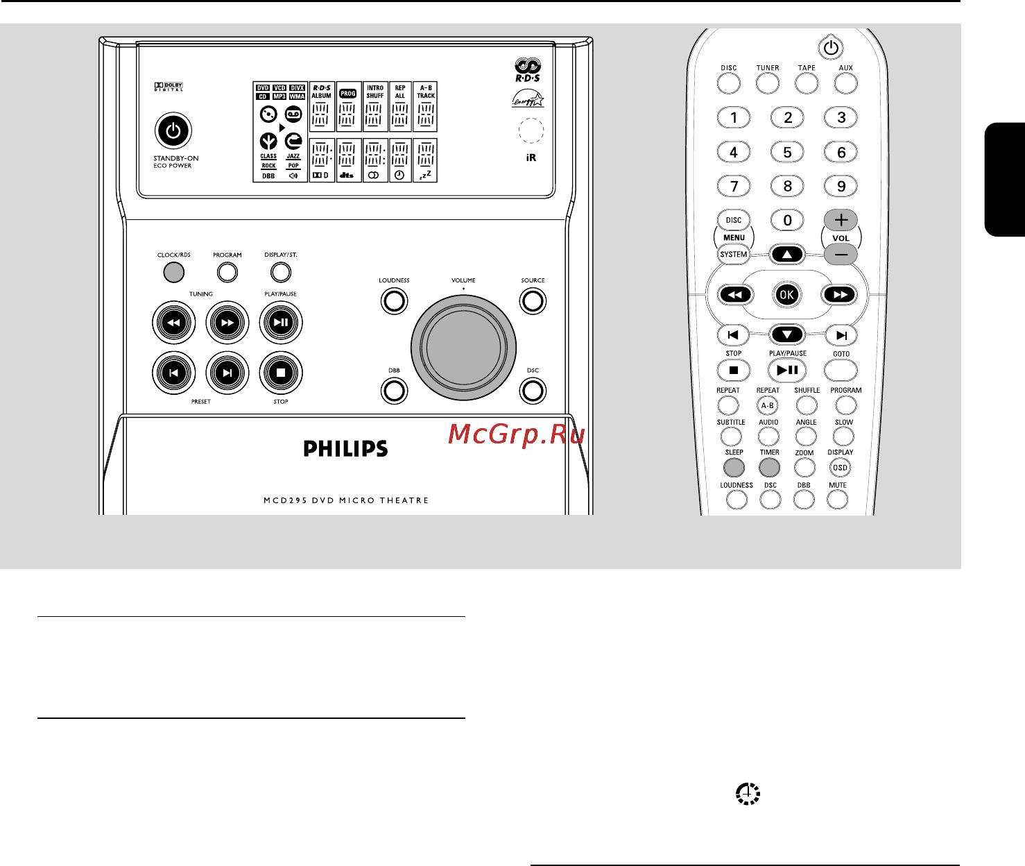 Philips MCD295 [36/40] Установка функции timer