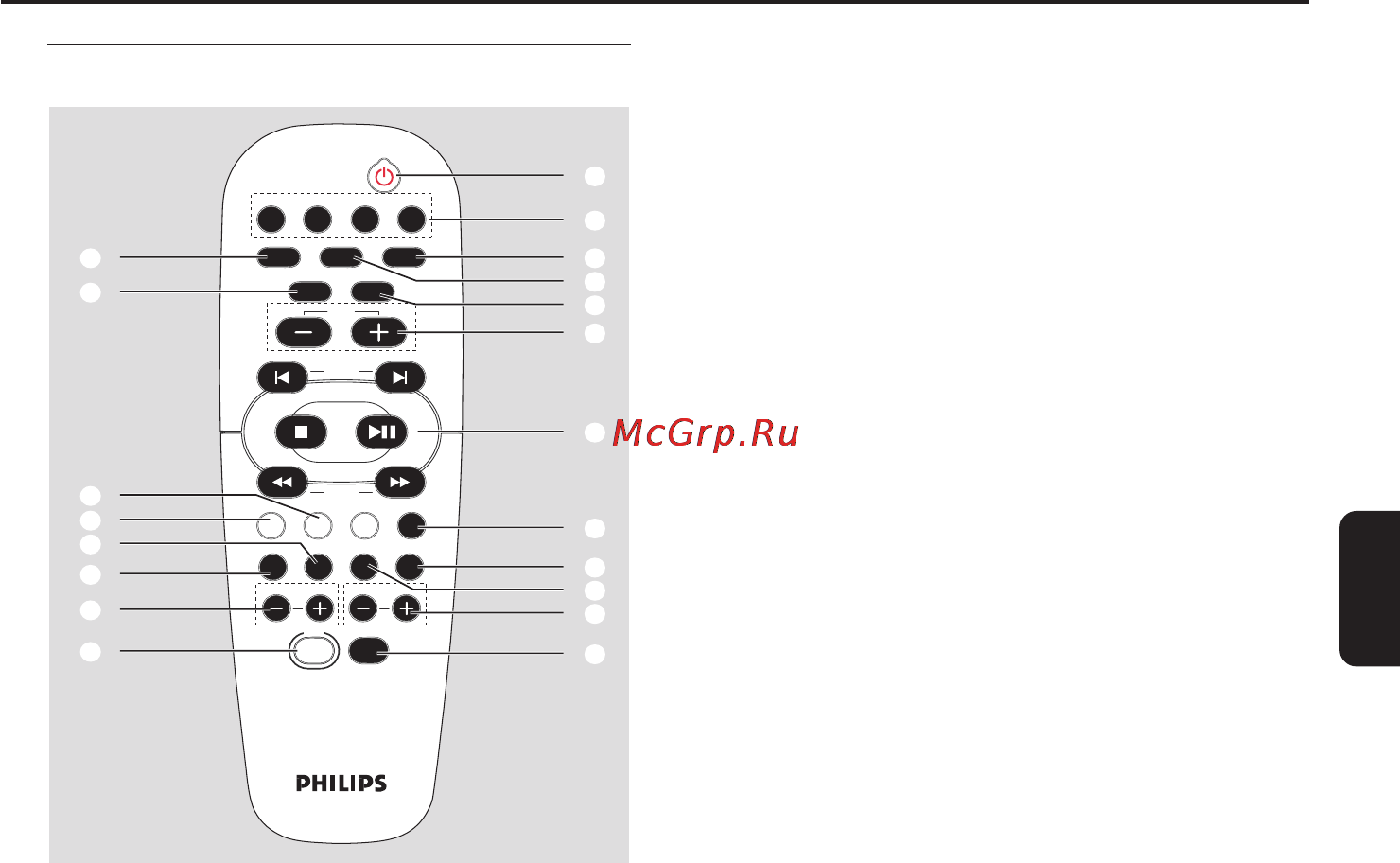 Philips MCM760 [9/33] Пульт дистанционного управления