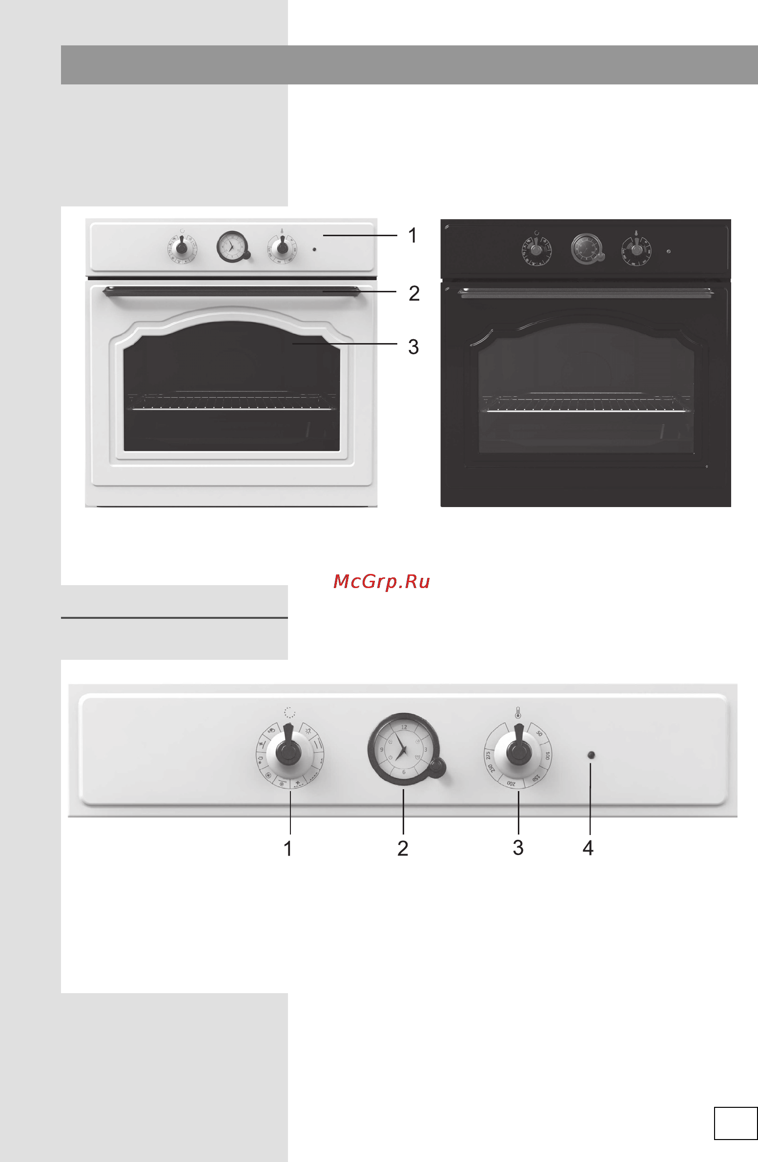 Gorenje Classico BO53CLB [7/44] Панель управления