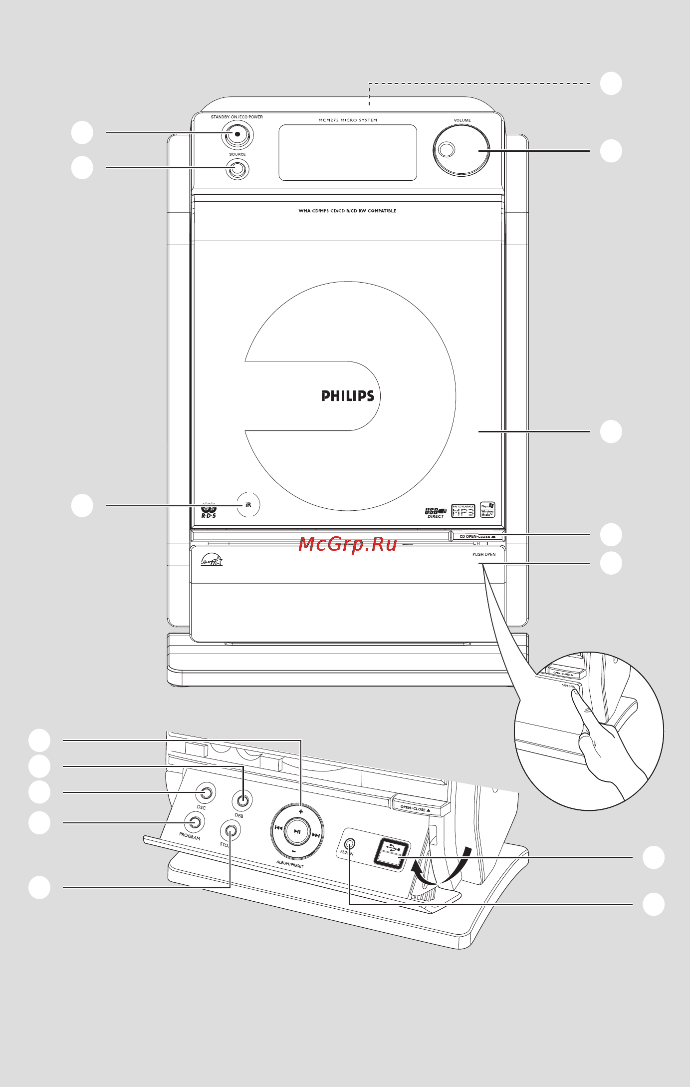 Philips MCM275 Инструкция по эксплуатации онлайн [3/29] 88382