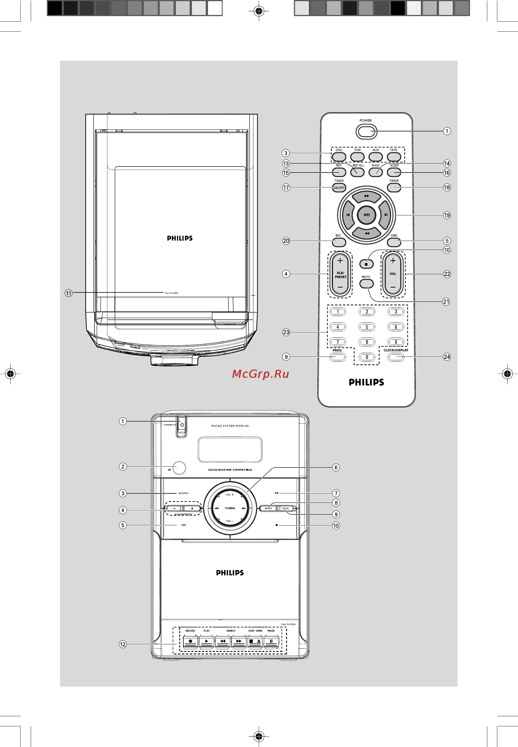 Philips MCM149 Инструкция по эксплуатации онлайн [3/25] 88429