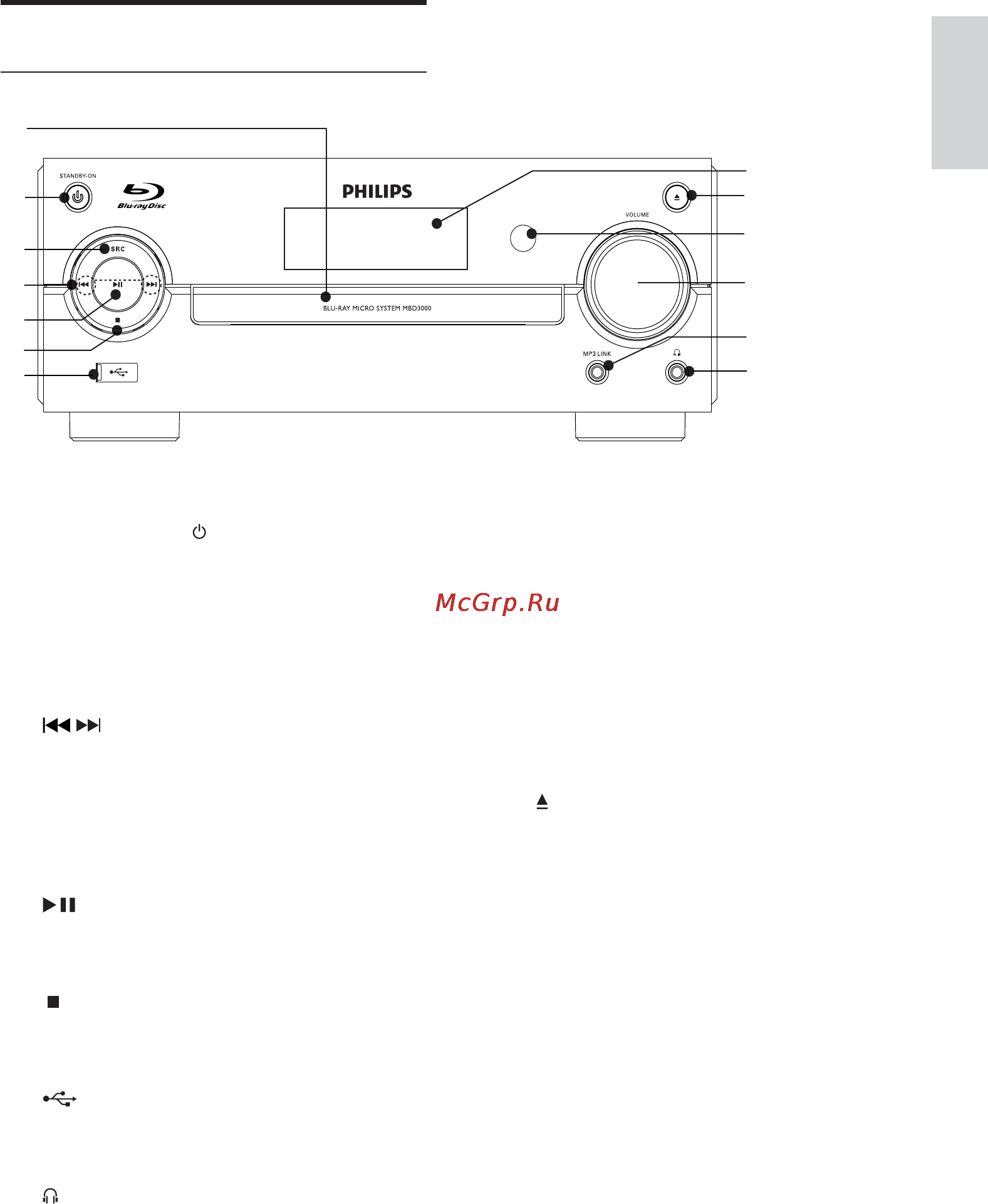 Philips MBD3000 [8/49] Обзор изделия