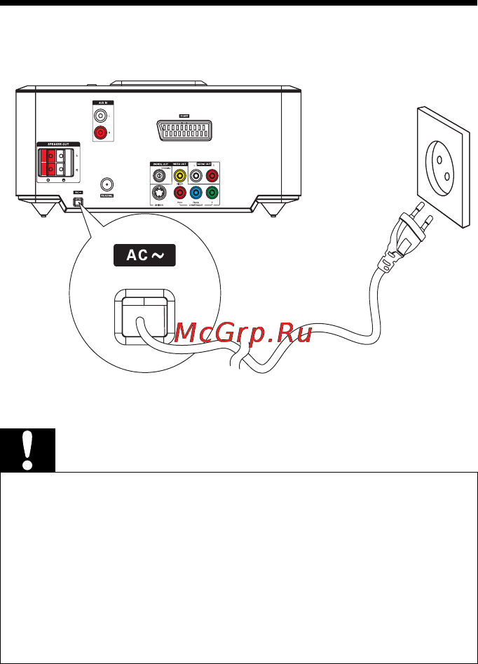 Philips MCD712 [255/277] Pripojenie napájania