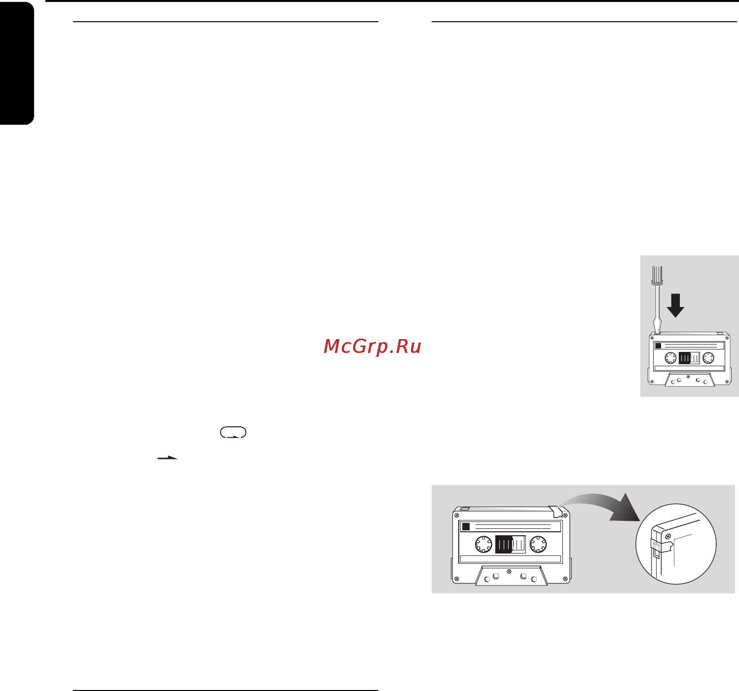 Philips FWM390 [24/32] Работа магнитофона запись