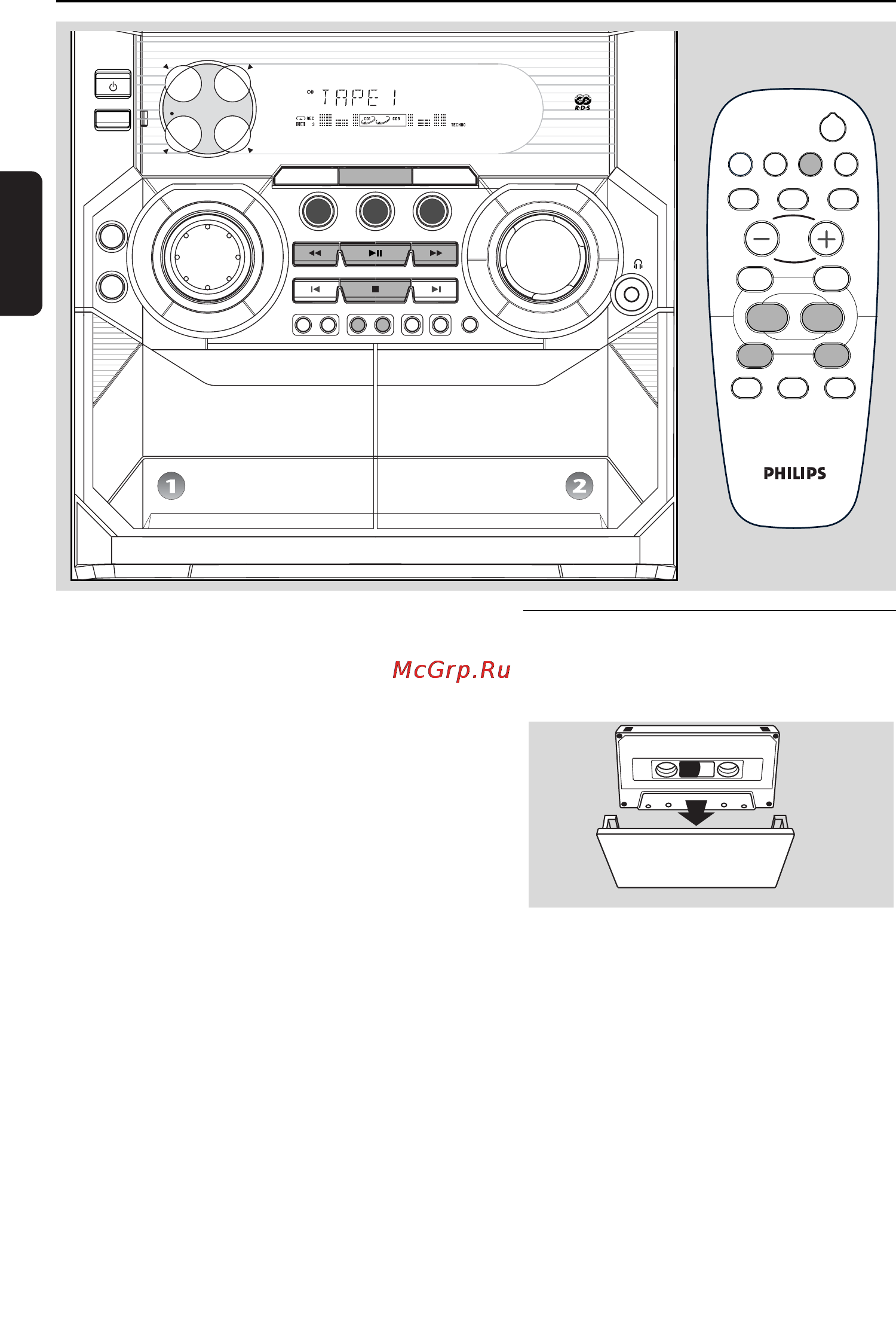 Philips FW-C355 [22/31] Работа магнитофона запись