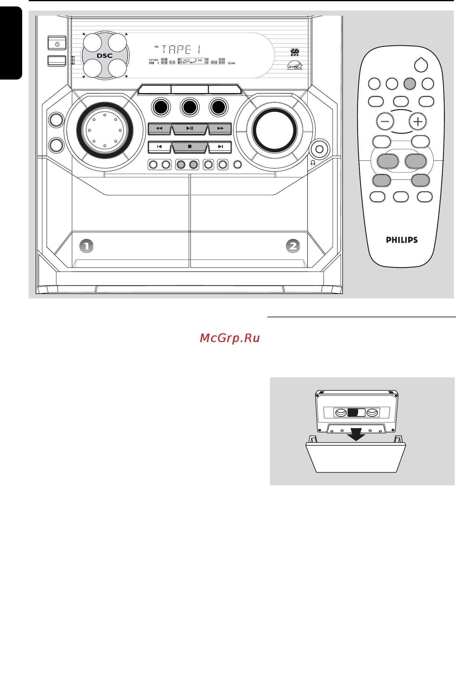 Philips FW C330/22 [22/31] Работа магнитофона запись