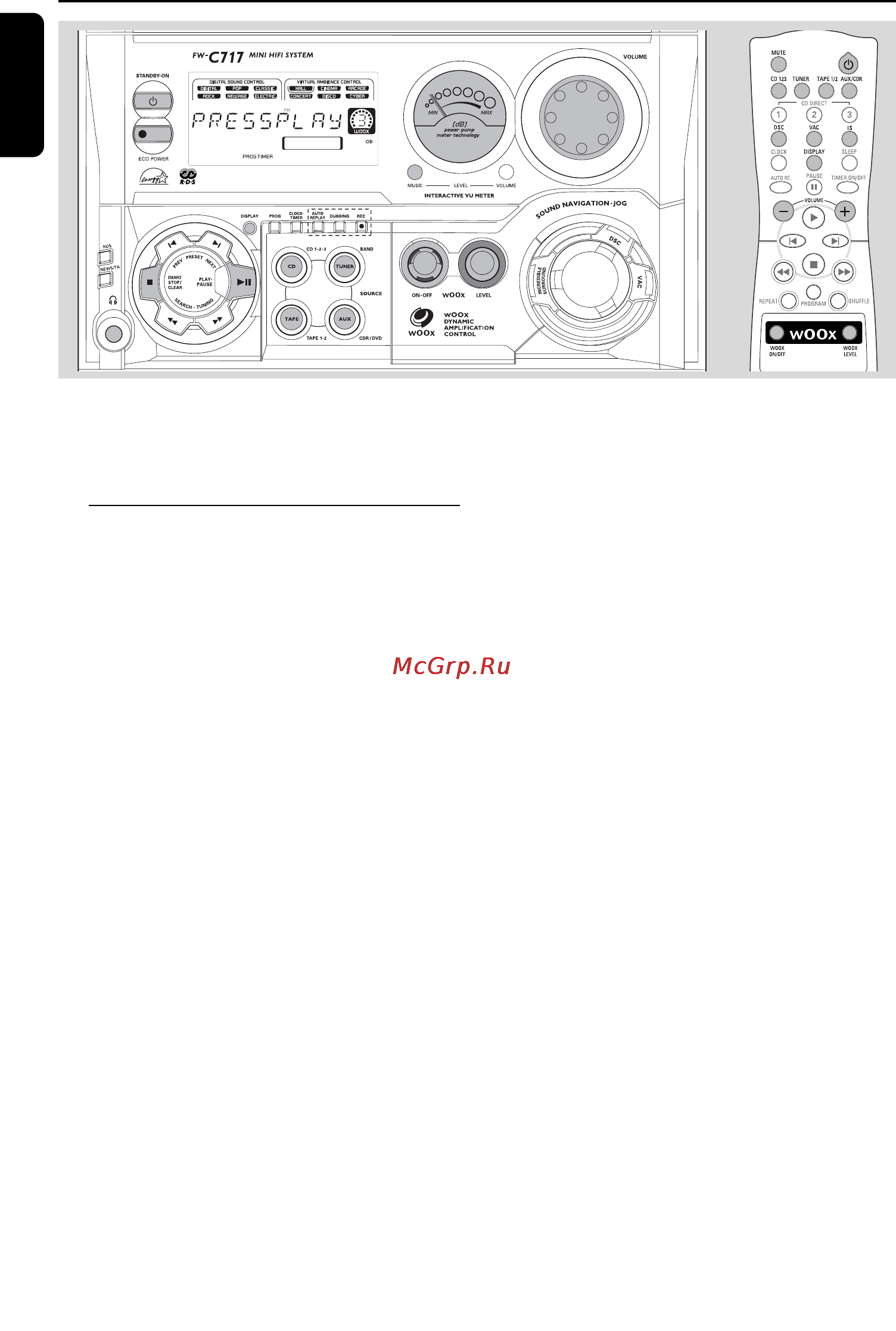 Philips FW-C717 [12/30] Основные функции