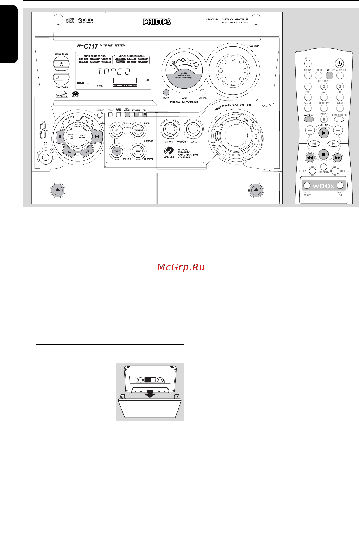 Philips FW-C717 [22/30] Проигрывание кассеты