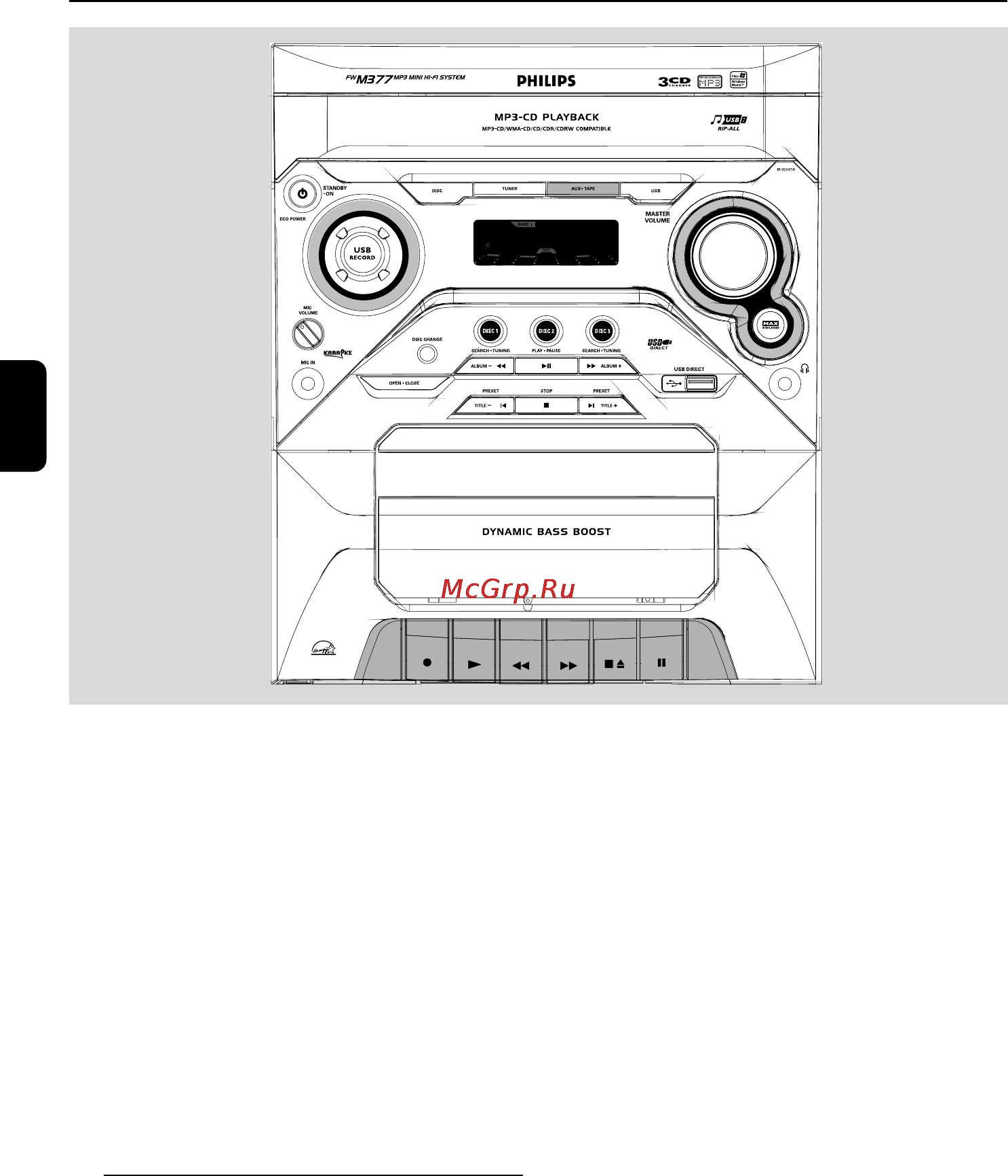 Philips FWM377 [23/35] Работа магнитофона запись