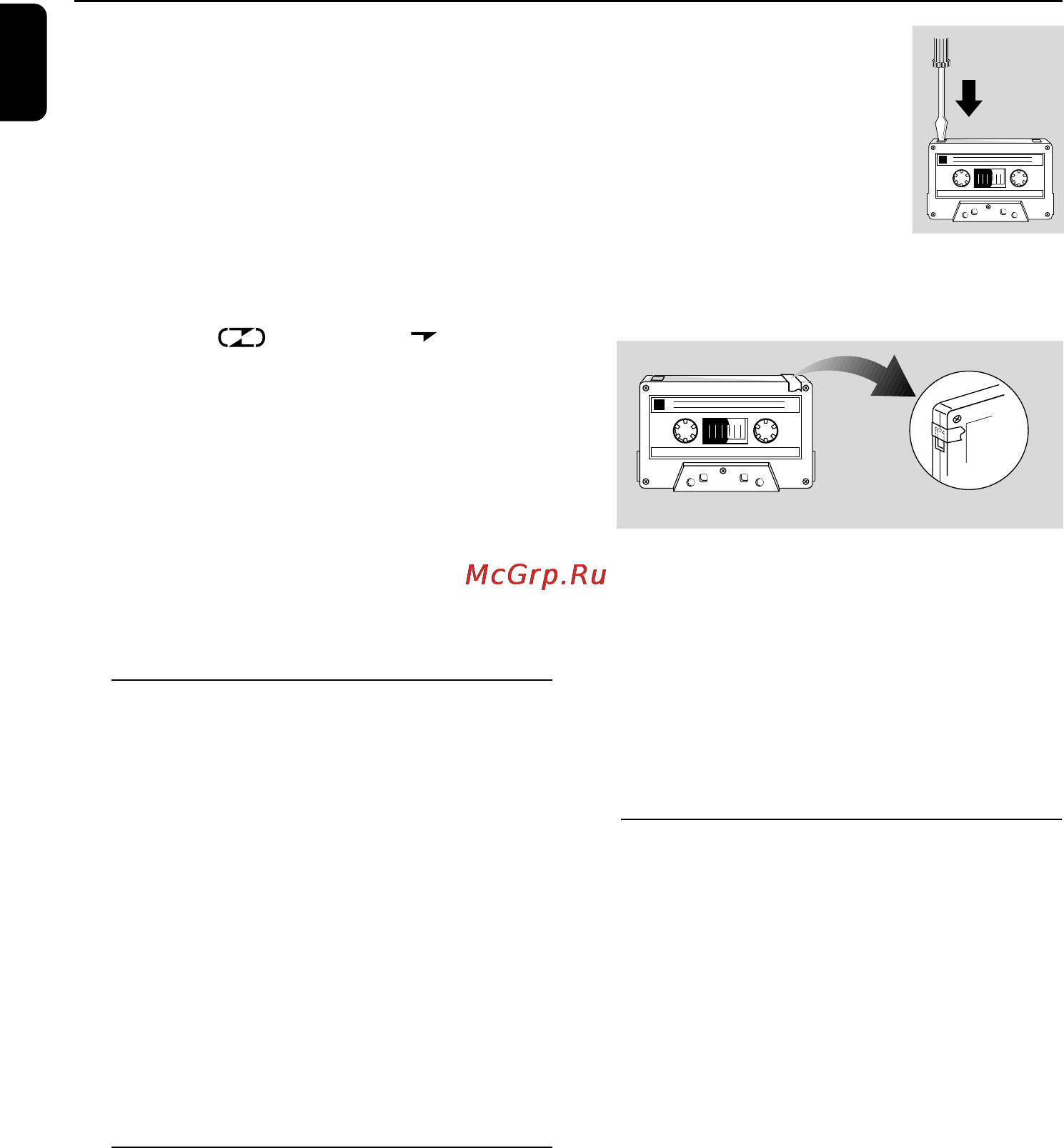 Philips FWM37 [22/29] Работа магнитофона запись