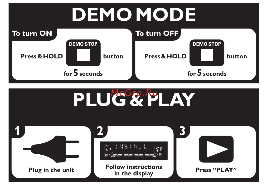 Philips FWC170 [4/30] Demo mode