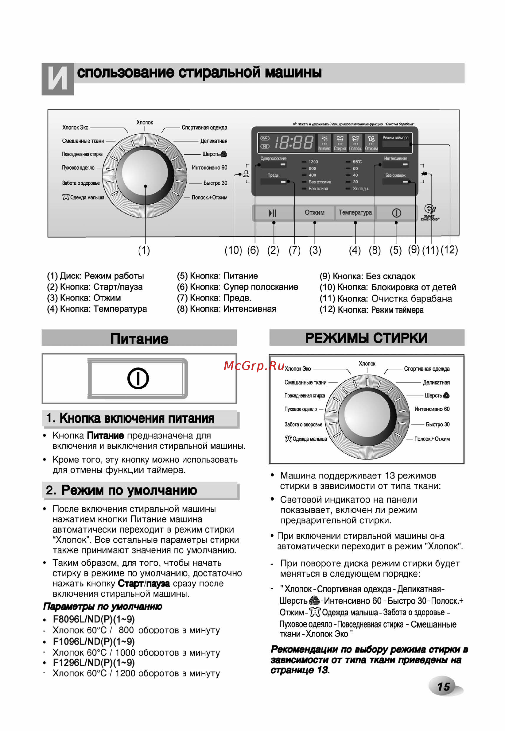 LG F80B8MD Инструкция по эксплуатации онлайн [16/33] 88598