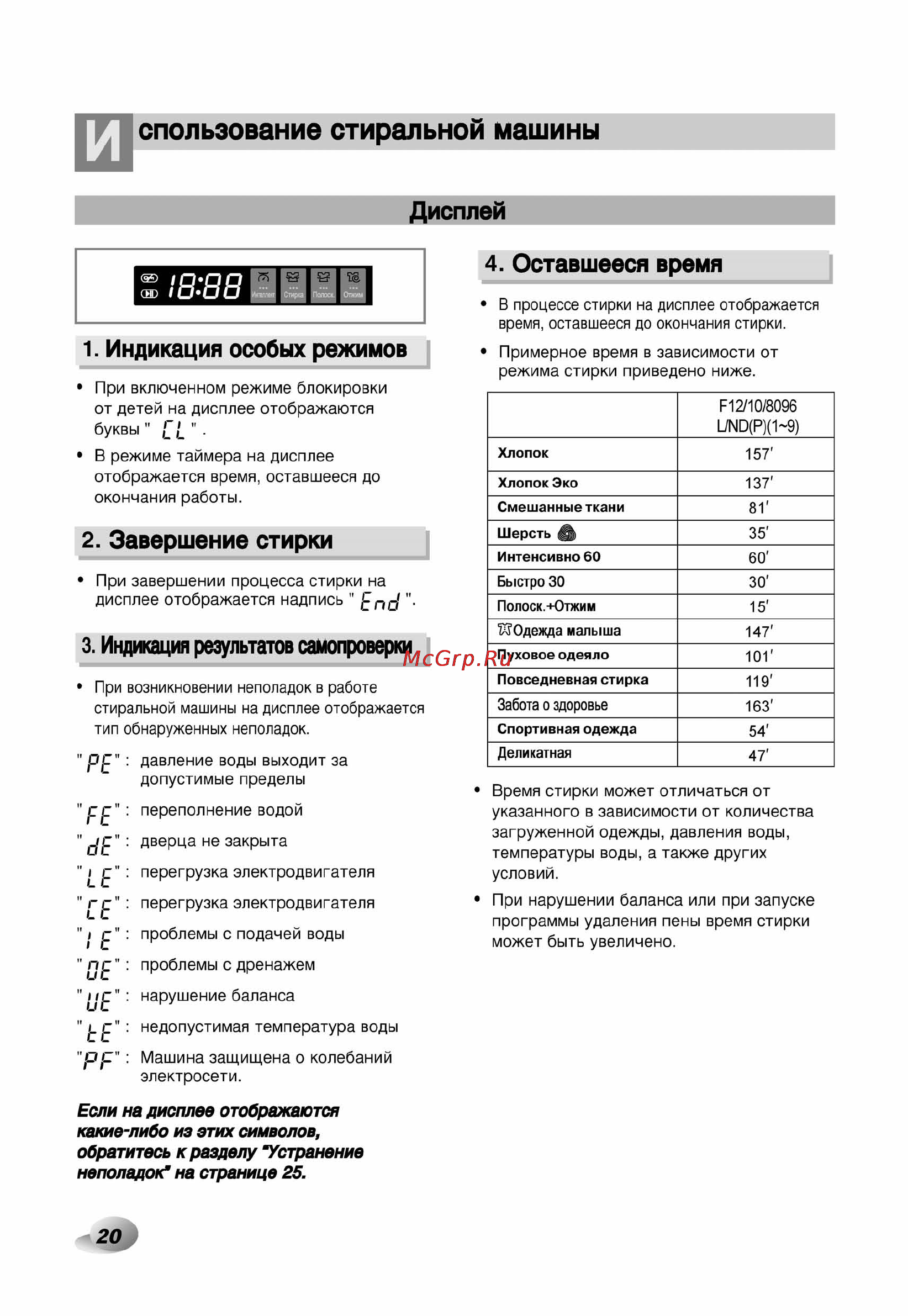 LG F80B8MD Инструкция по эксплуатации онлайн [21/33] 88598