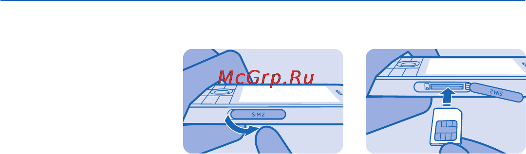 Nokia 301 Black [11/82] Установка второй sim карты