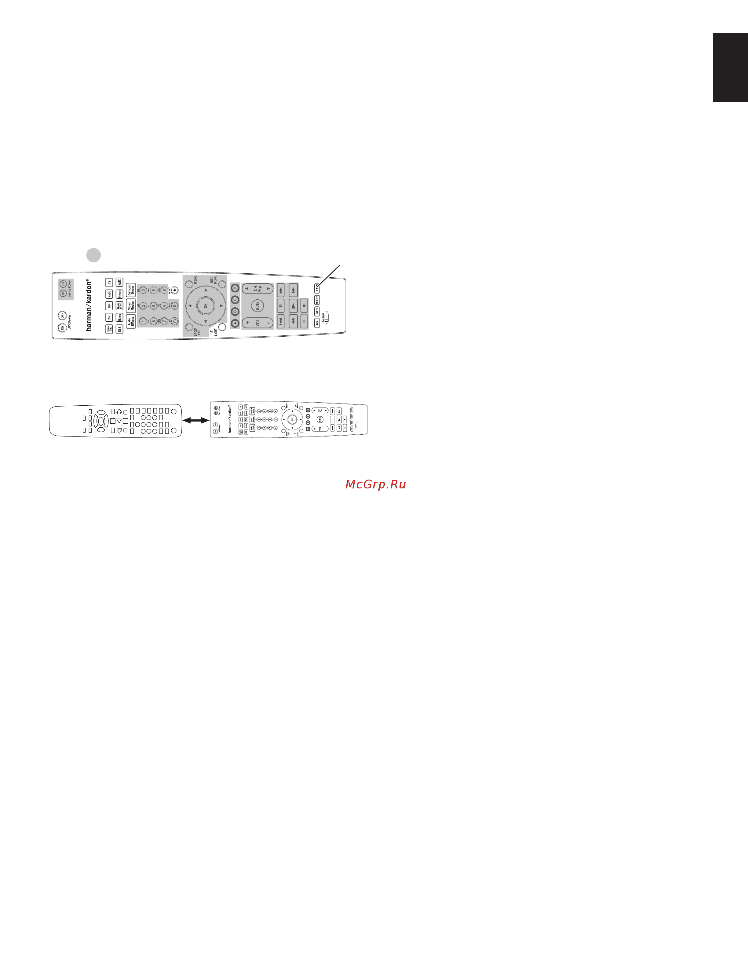 Harman/Kardon AVR 270 [25/63] Настройка пульта дистанционного