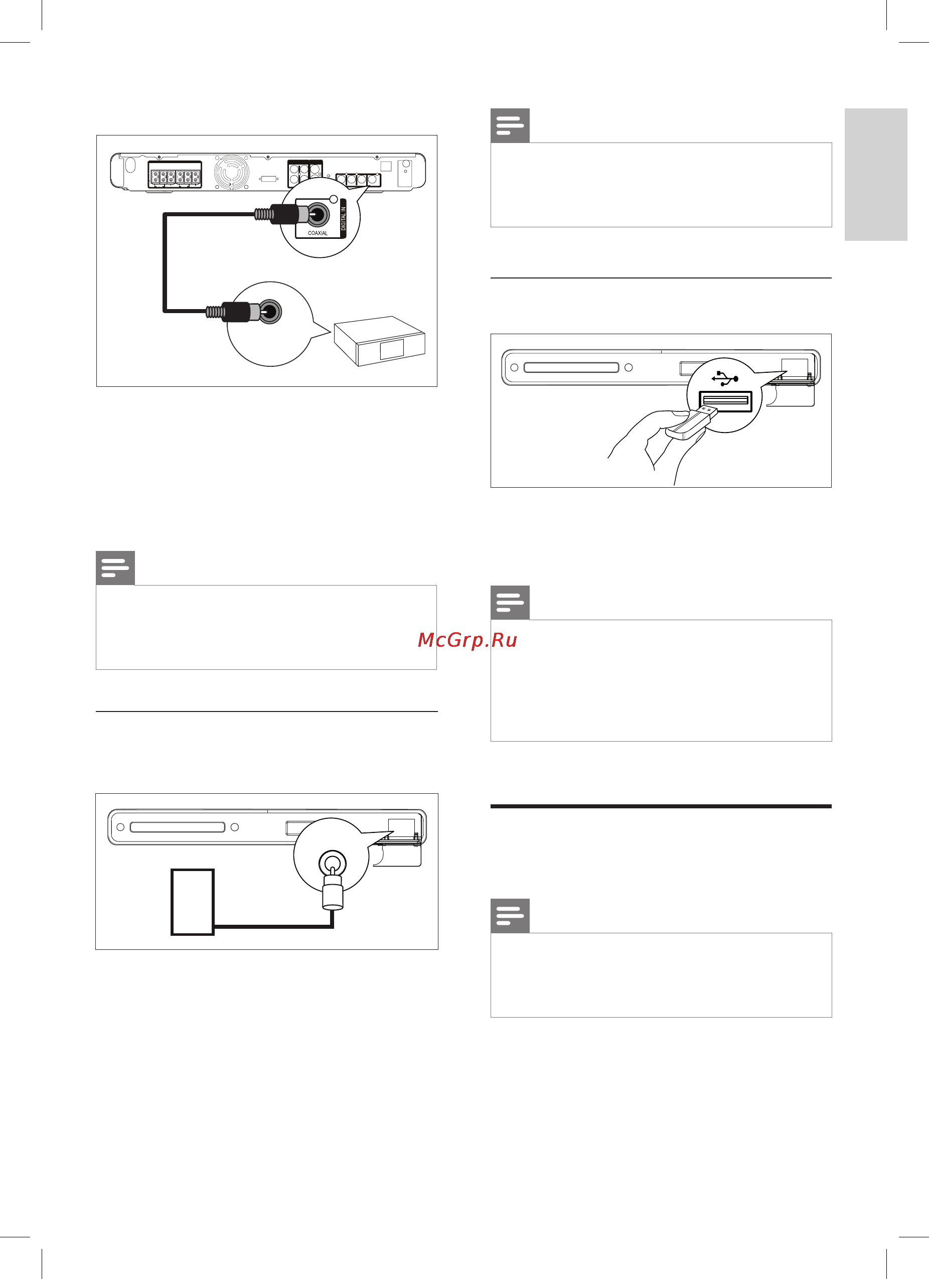 Philips HTS3366 [17/56] Подключение устройства usb