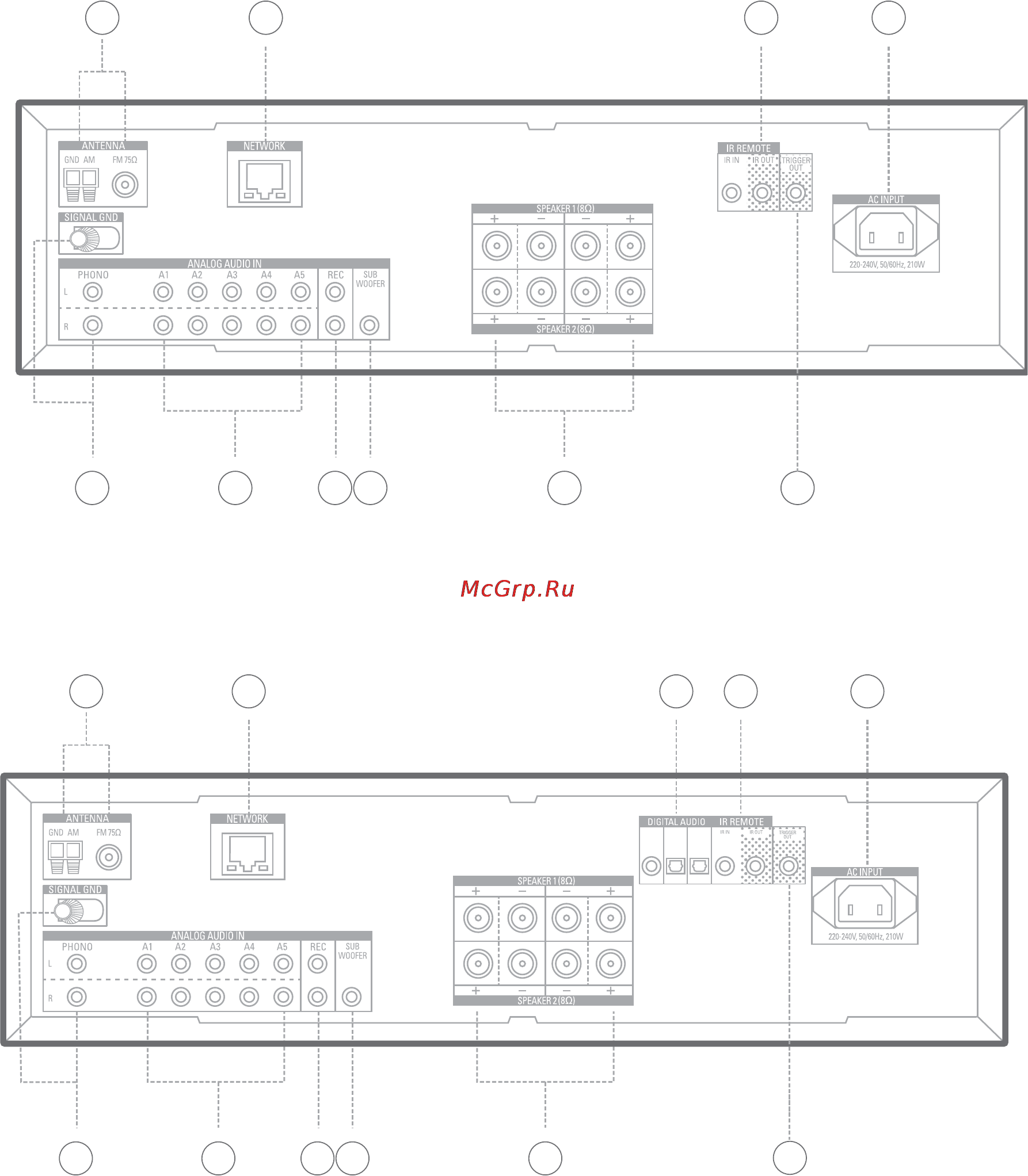 Harman/Kardon HK 3700 [7/20] Hk 3700 3770 receiver rear panel connections