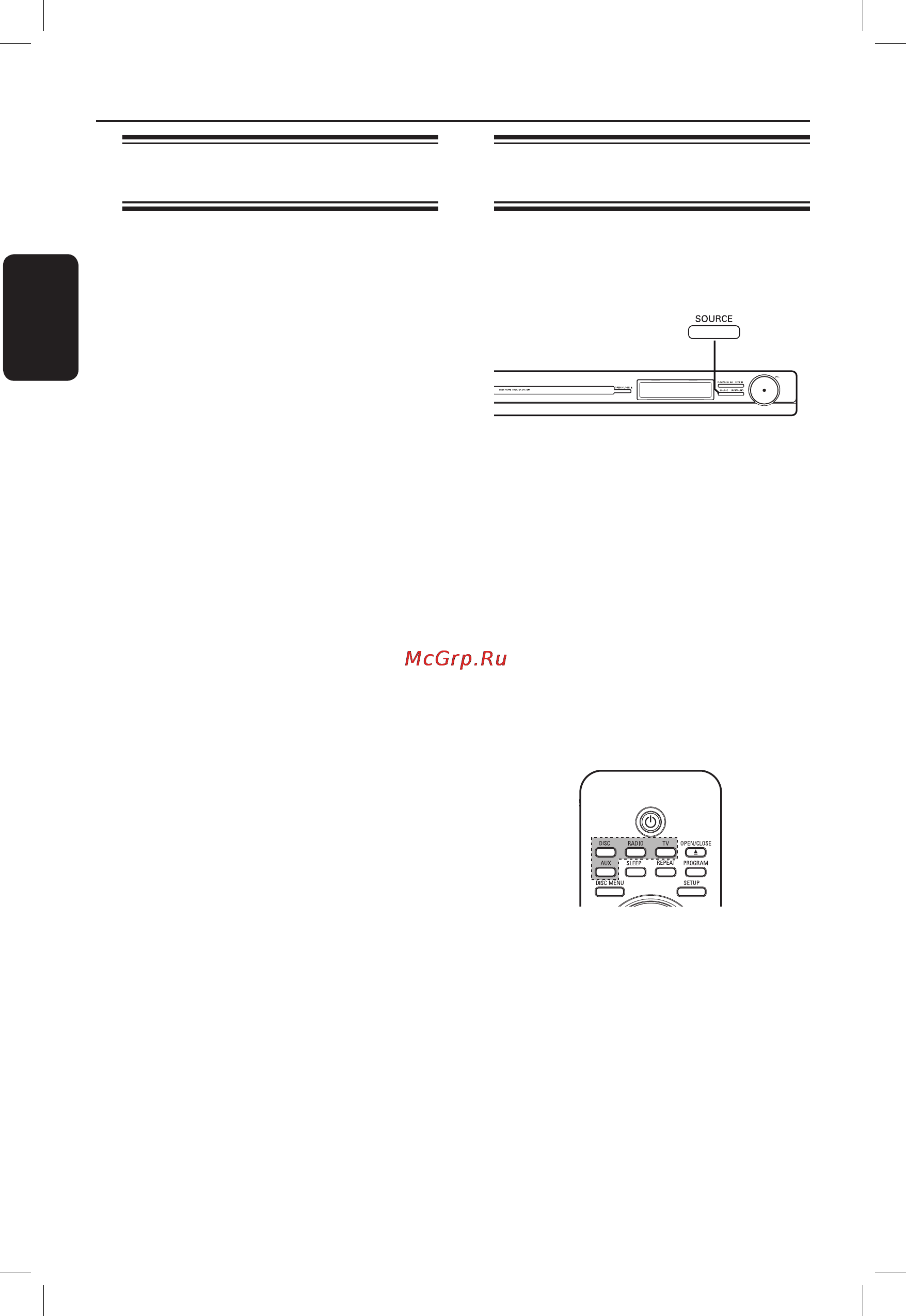 Philips HTS3000 [13/45] Начало работы