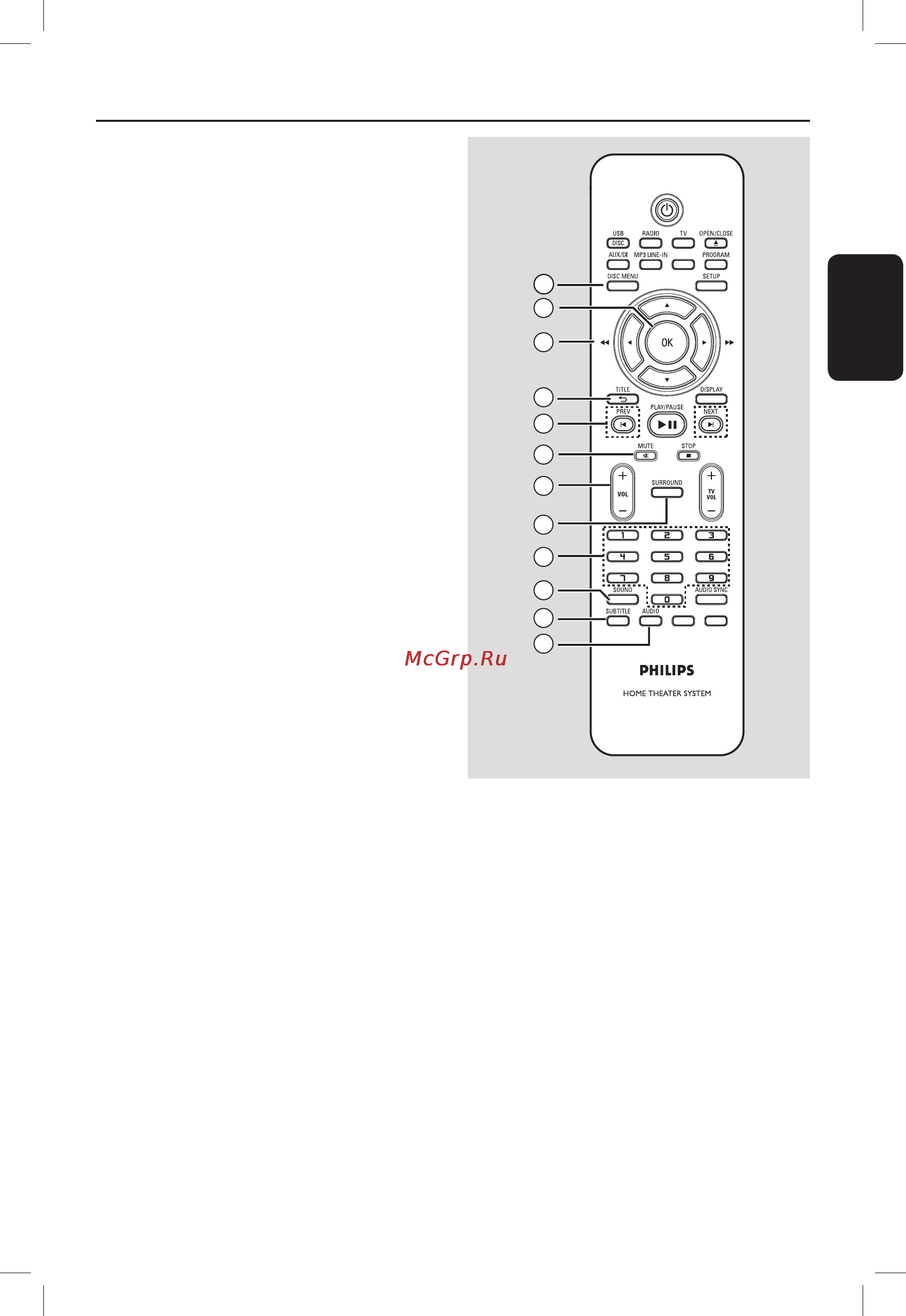 Philips HTS3548 [6/53] Пульт ду продолжение