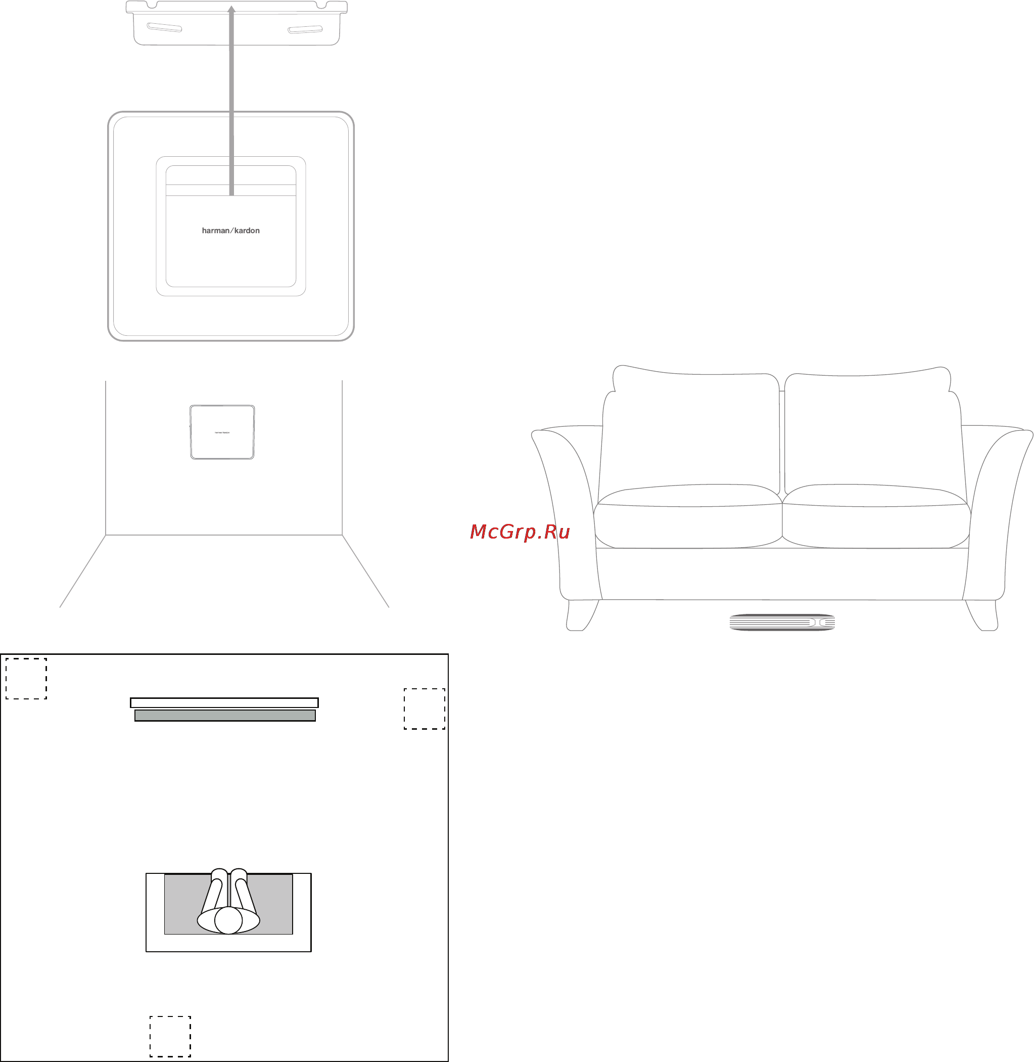 Harman/Kardon SABRE SB 35 [9/16] Wall mounting the subwoofer