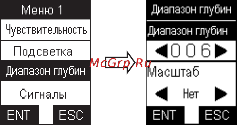 Rivotek Fisher 20 Dual [12/28] Диапазон глубины