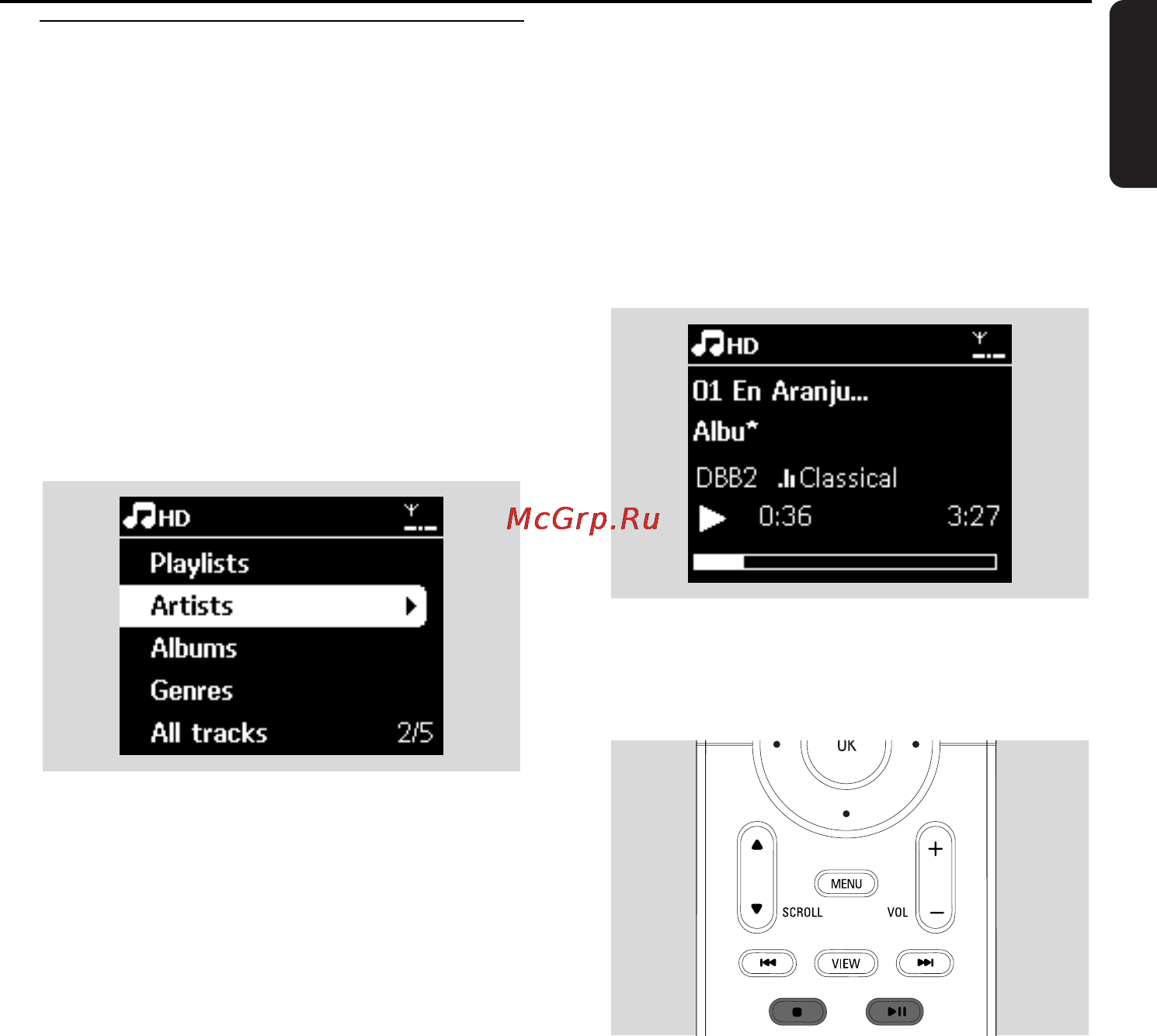 Philips WACS7000 [31/69] Playing hard disk hd