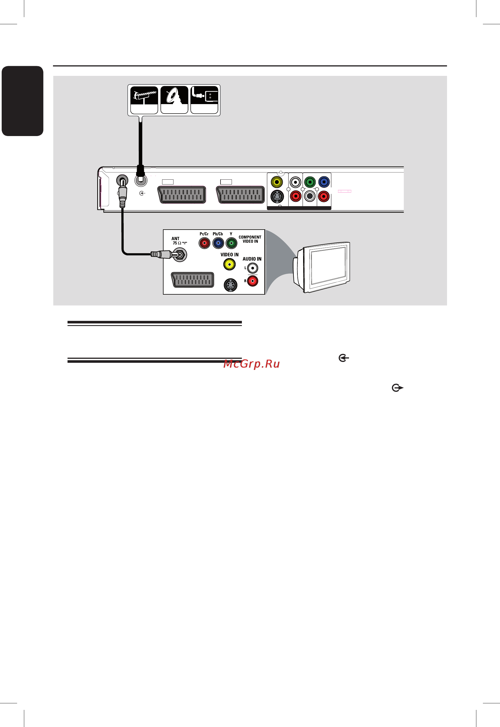 Philips DVDR3480 [9/55] Шаг 1 основные подключения