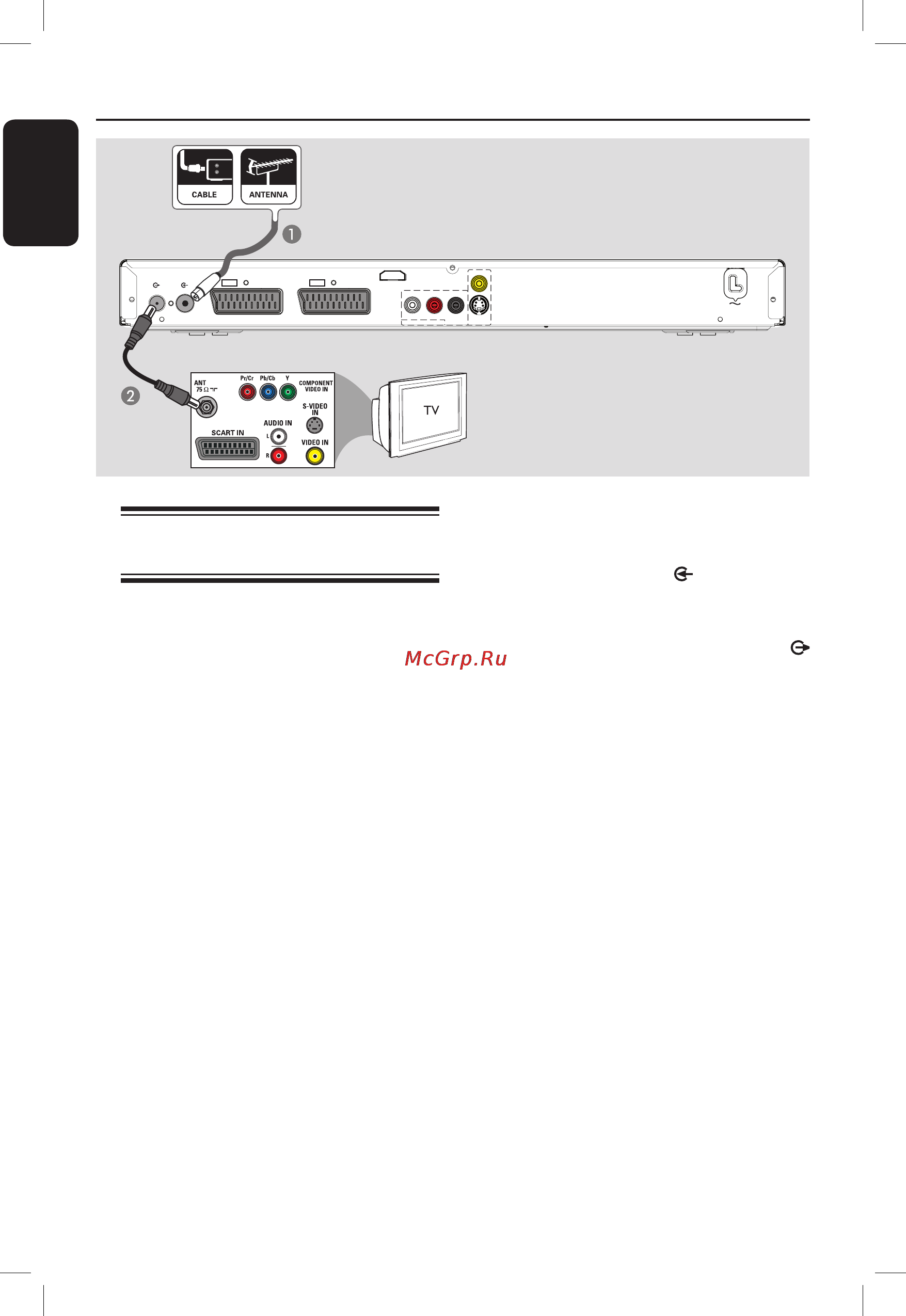 Philips DVDR3595H [16/104] Шаг i основные подключения