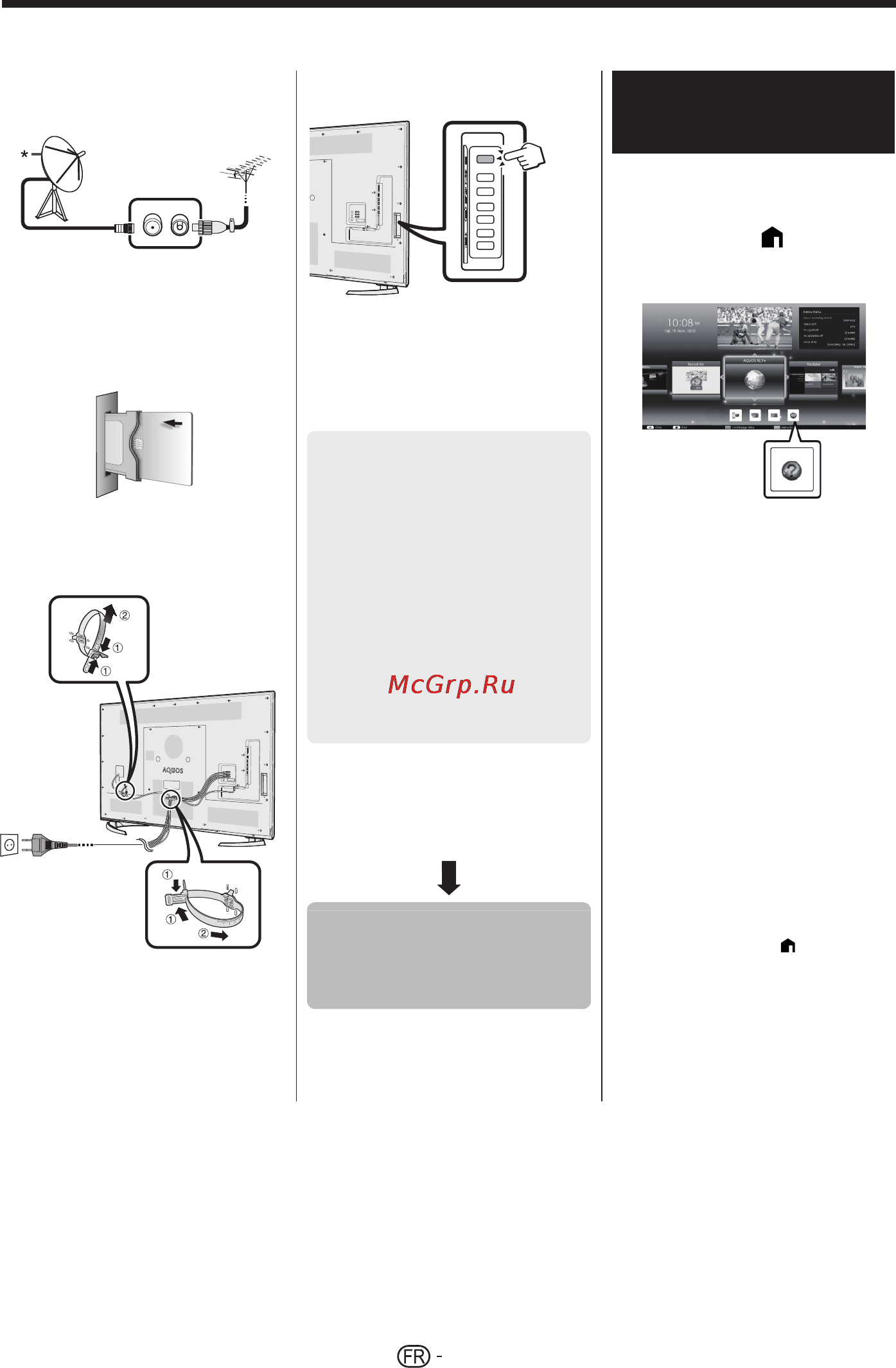 Sharp LC-60UHD80R [10/60] Installation initiale