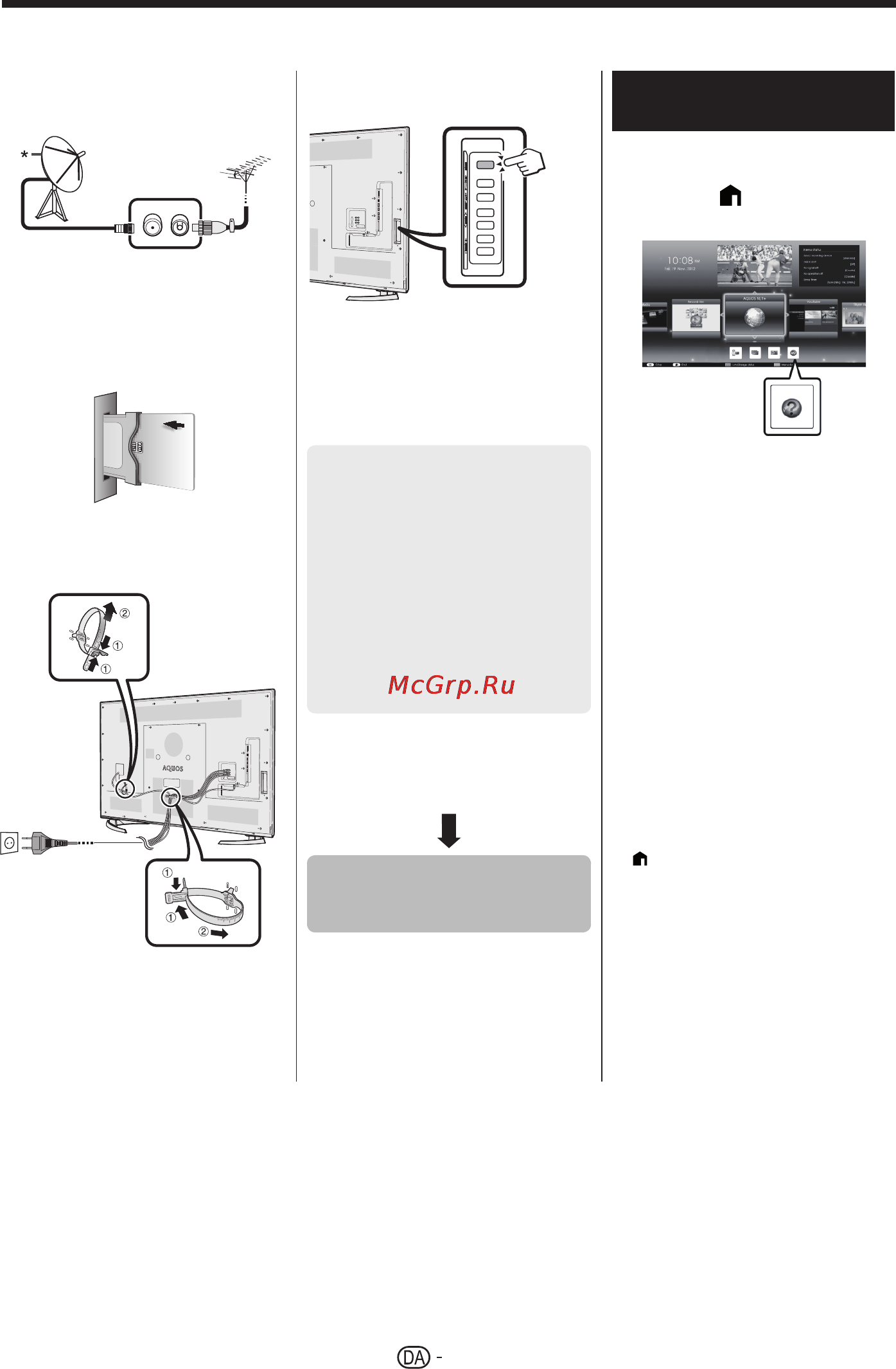 Sharp LC-60UHD80R [30/60] Indledende installation