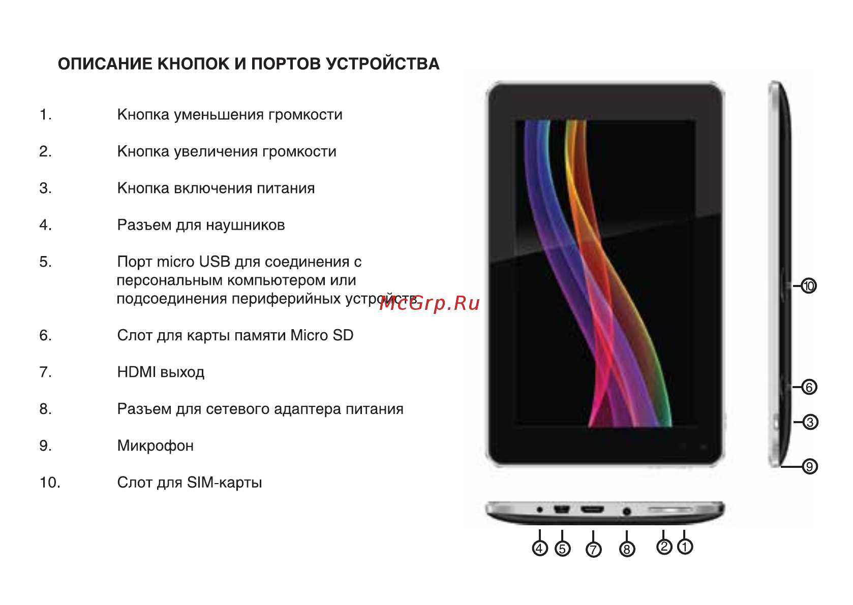 Digma TabPC IDxD 7 3G White Инструкция по эксплуатации онлайн [7/12] 88979