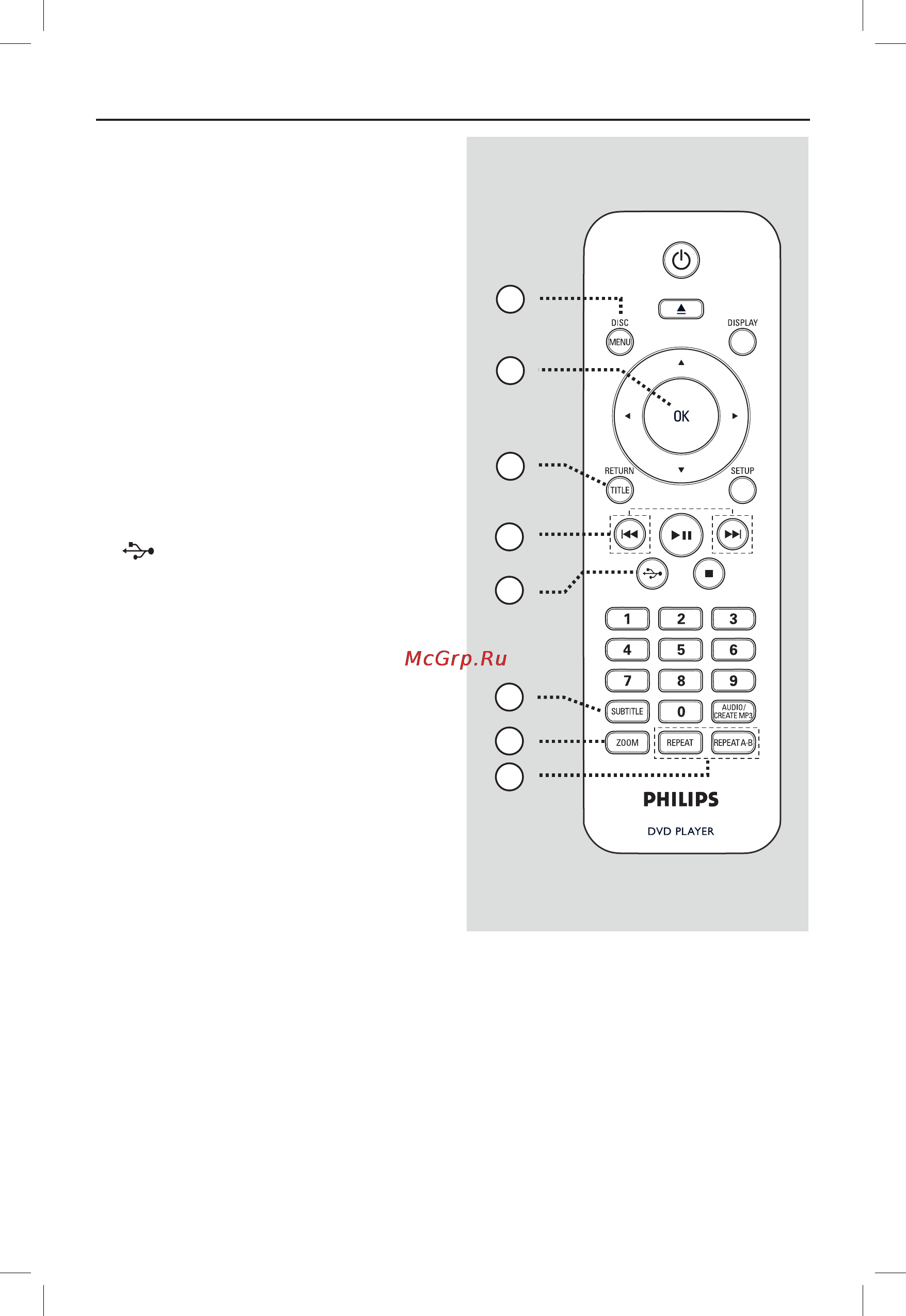 Philips DVP3252 [9/48] Пульт ду