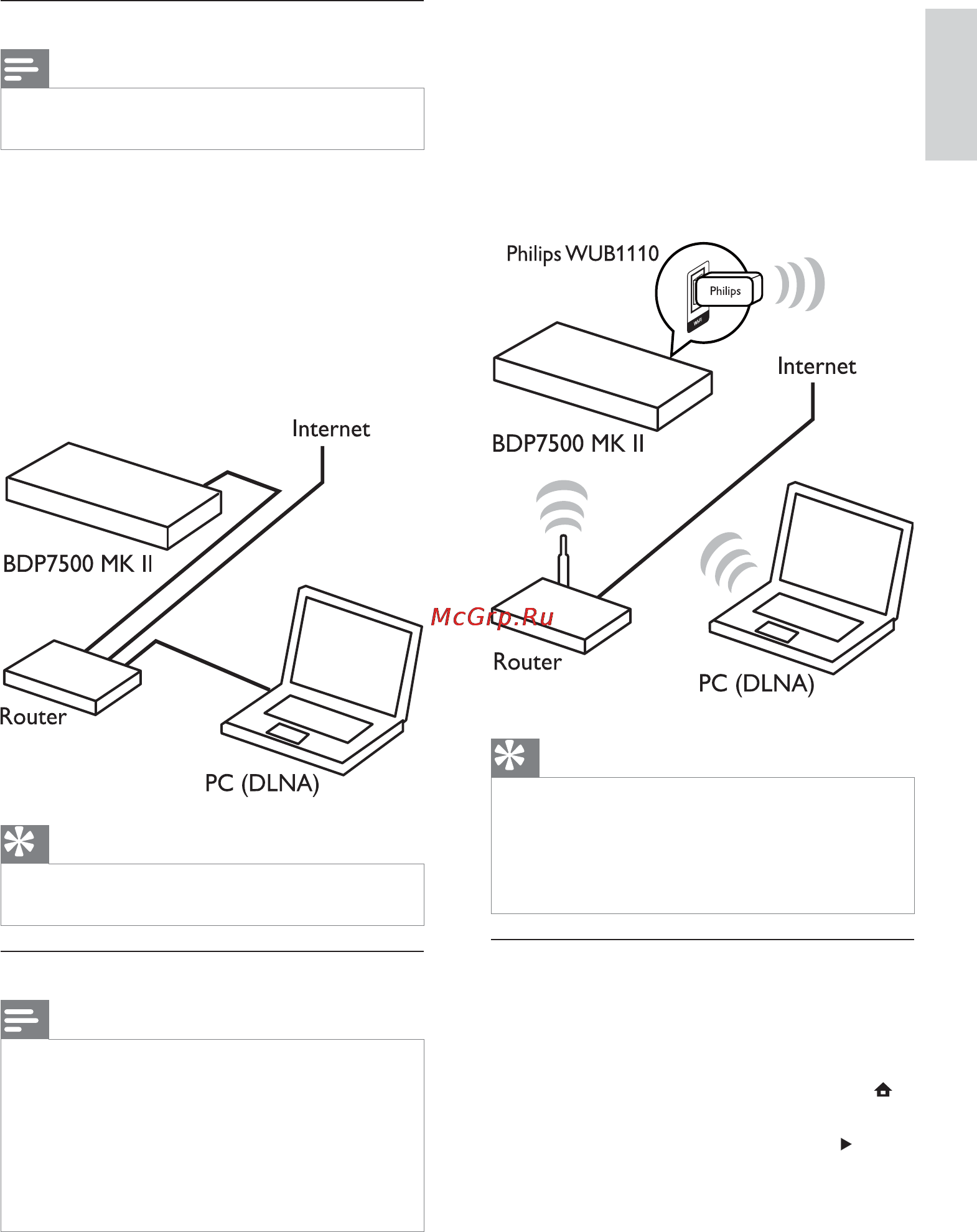 Philips BDP7500B2 [14/63] Настройка беспроводной сети