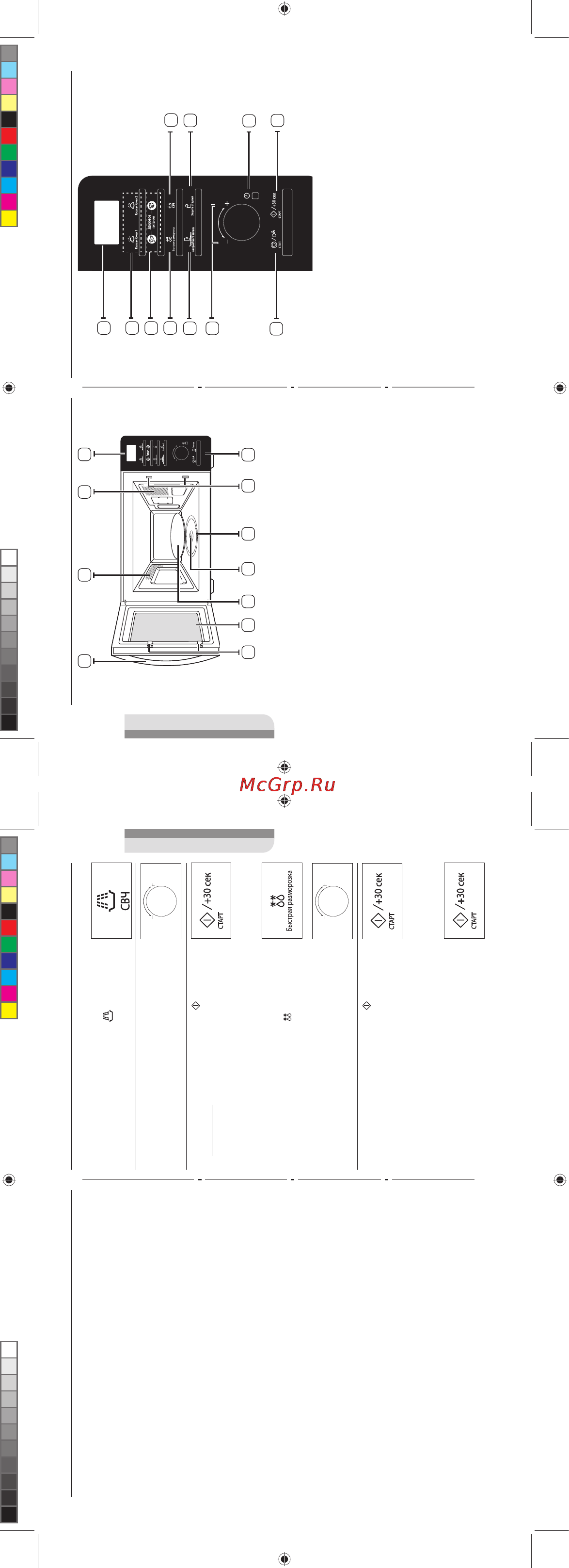 Samsung MS23F301TAW [6/18] Панель управления