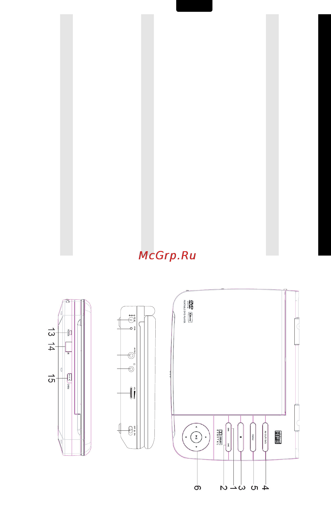 Philips PET719 [4/21] Левая панель проигрывателя