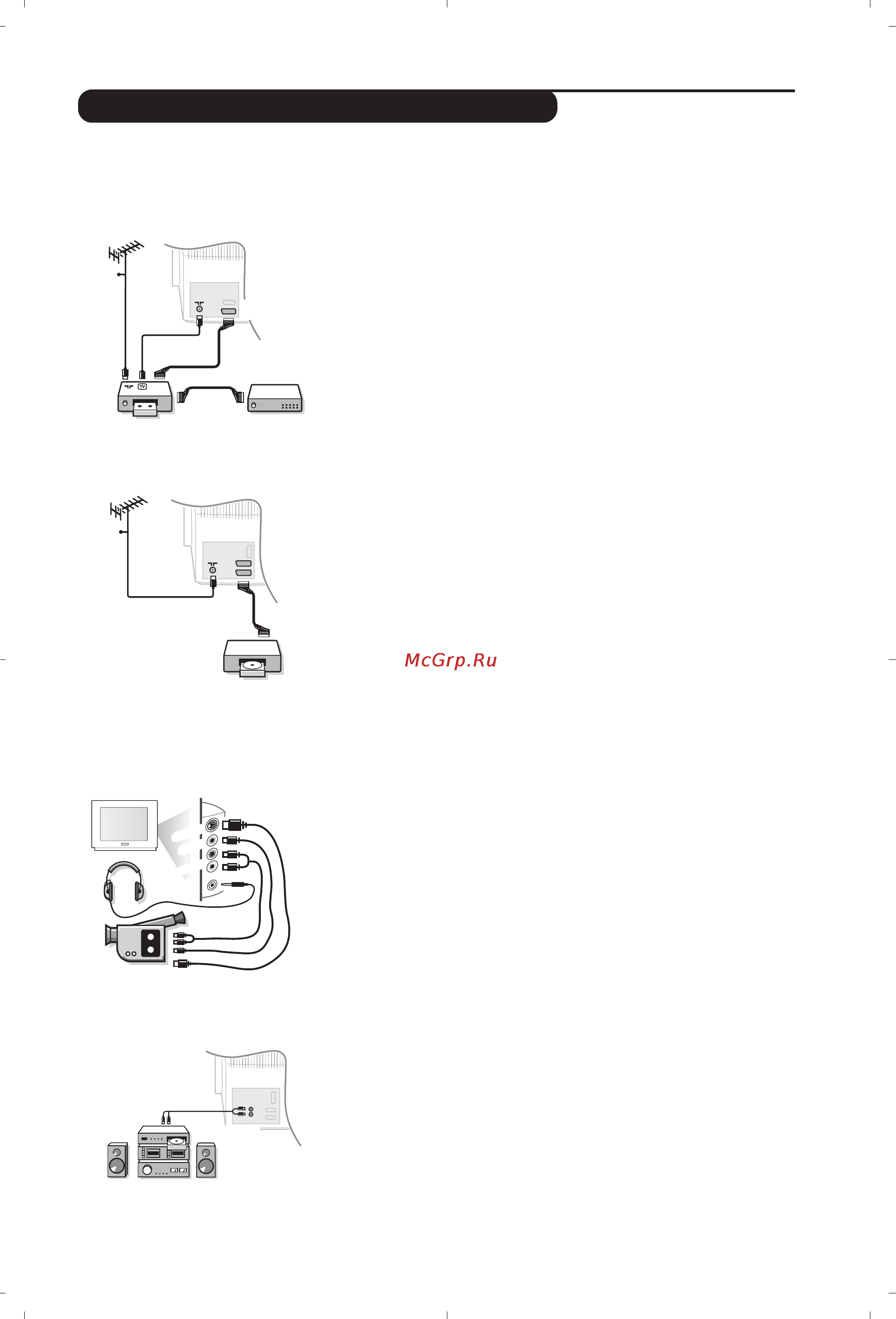Philips 28PW6618 [11/84] Connecting peripheral equipment