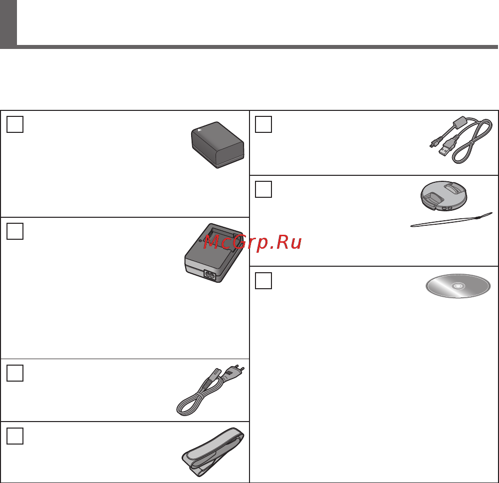 Panasonic DMC-FZ72EE-K [8/28] Стандартные принадлежности